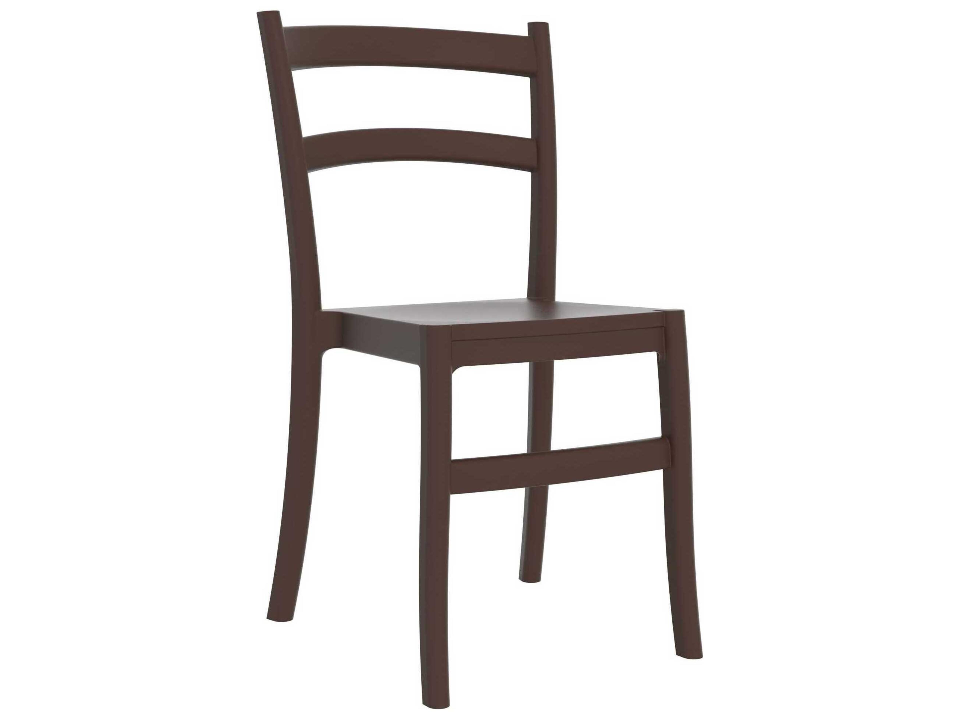 Tiffany Brown Polypropylene Resin Dining Chair