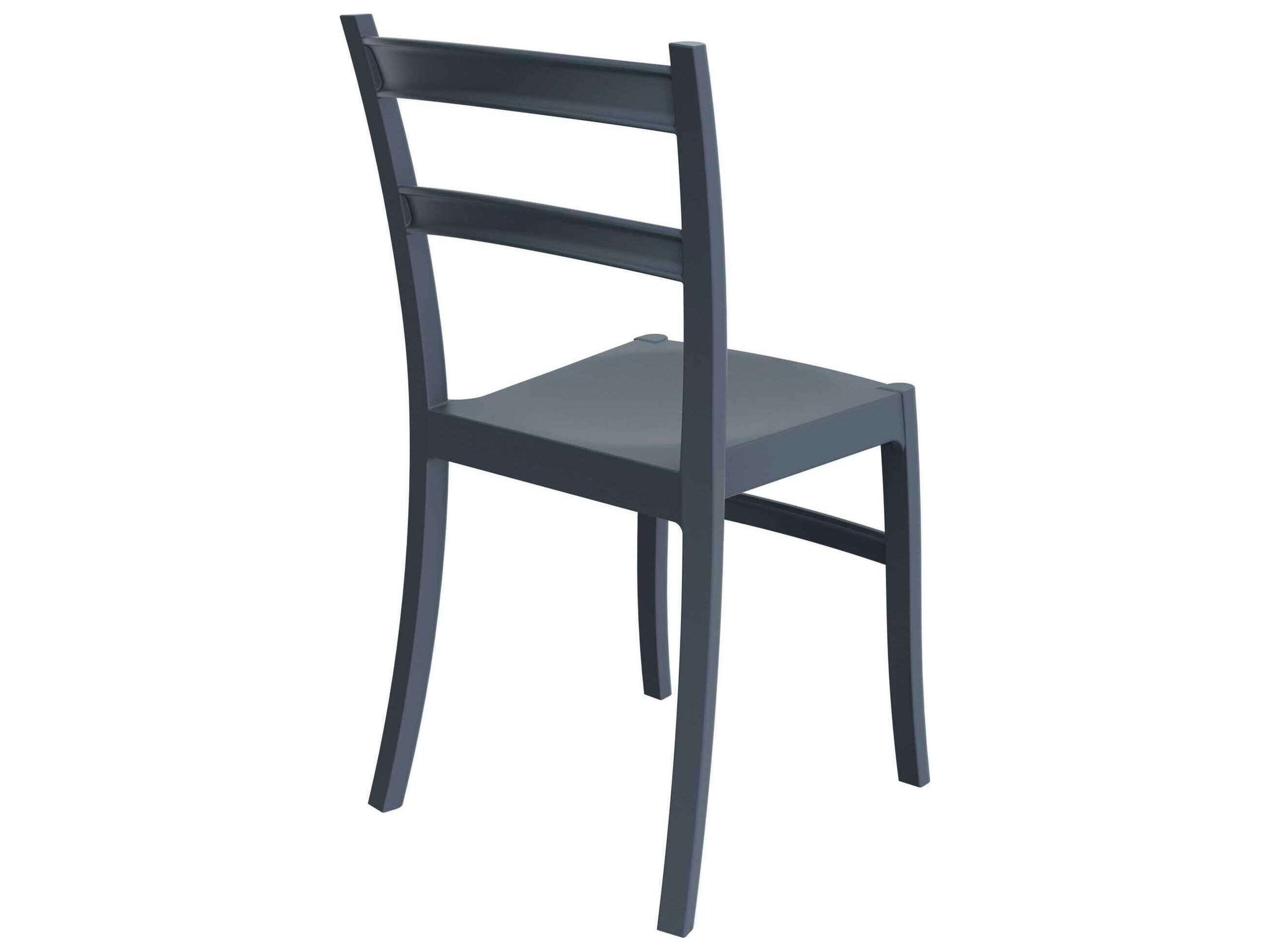 Compamia Tiffany Dark Gray Polypropylene Resin Dining Chair