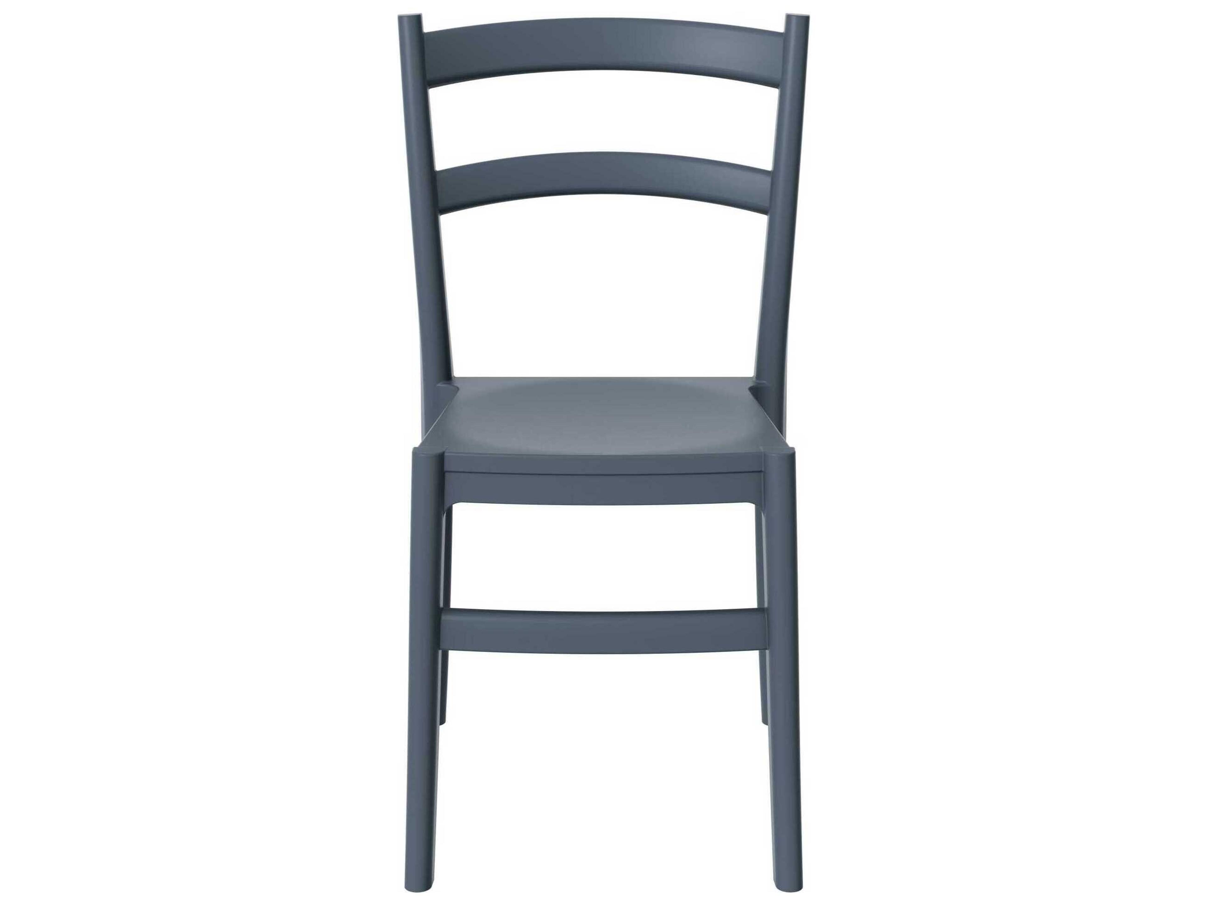 Compamia Tiffany Dark Gray Polypropylene Resin Dining Chair