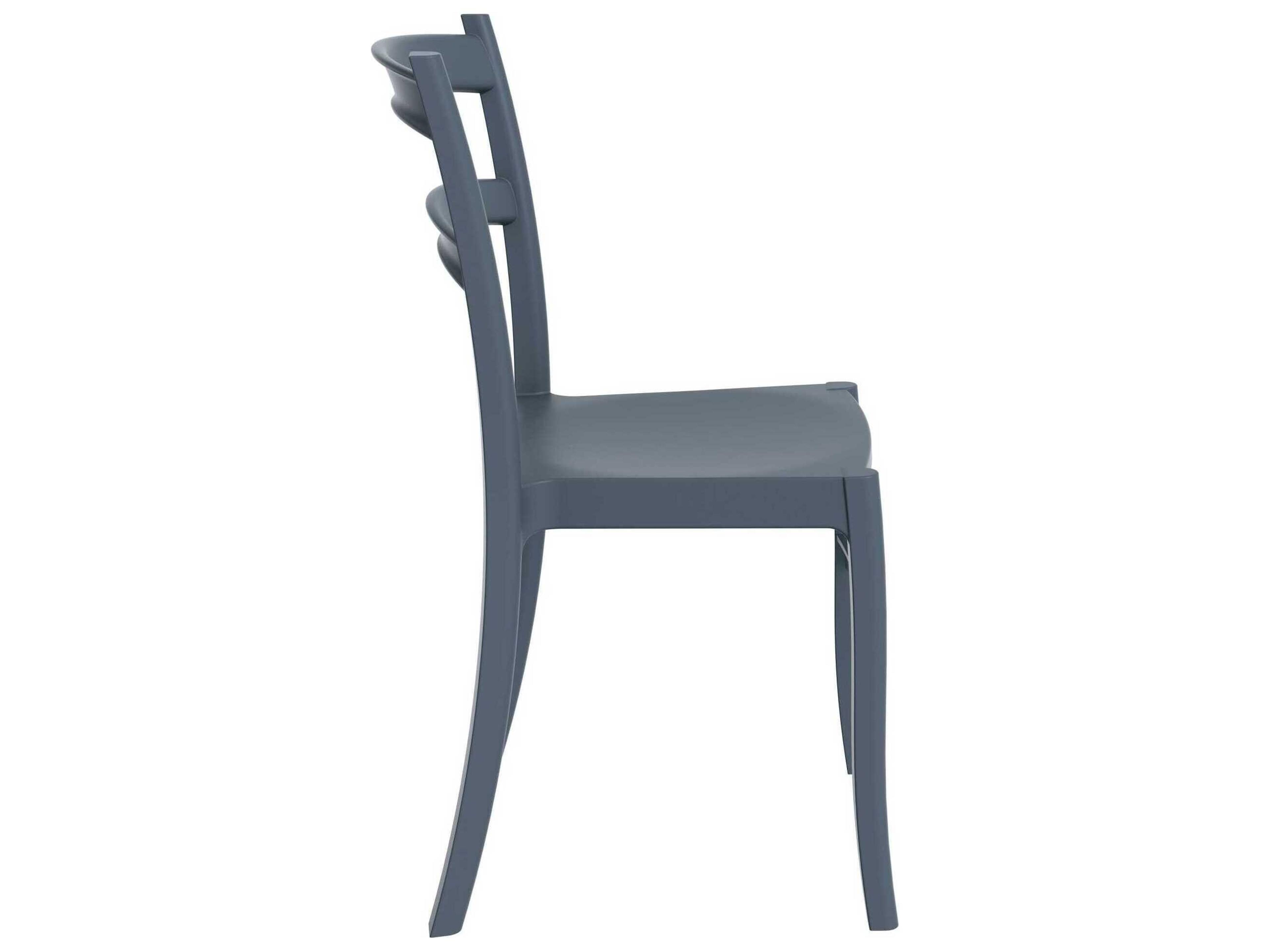 Compamia Tiffany Dark Gray Polypropylene Resin Dining Chair
