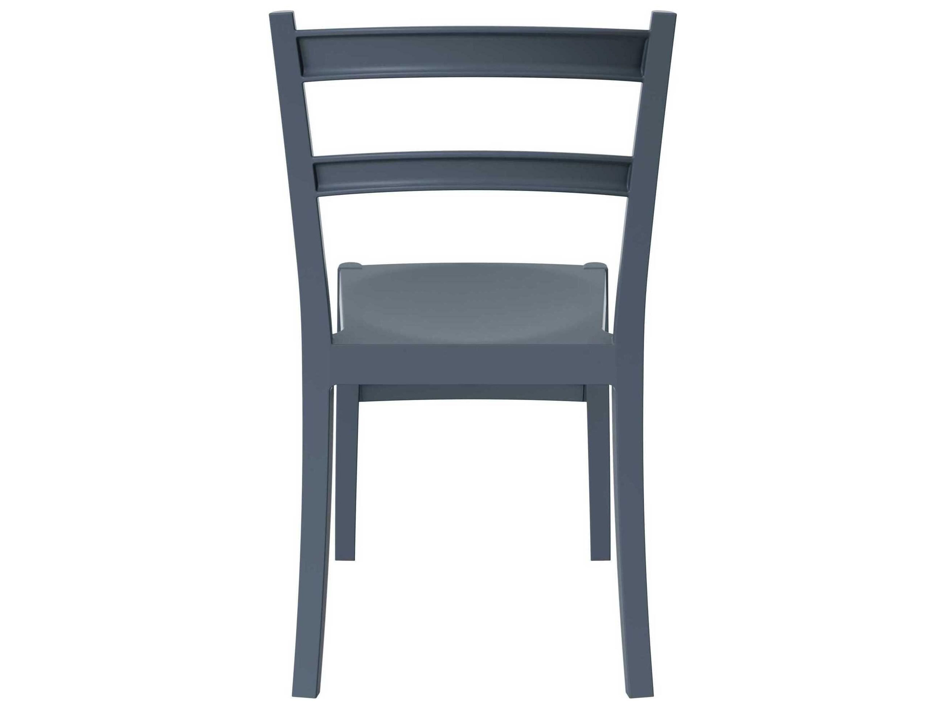 Compamia Tiffany Dark Gray Polypropylene Resin Dining Chair