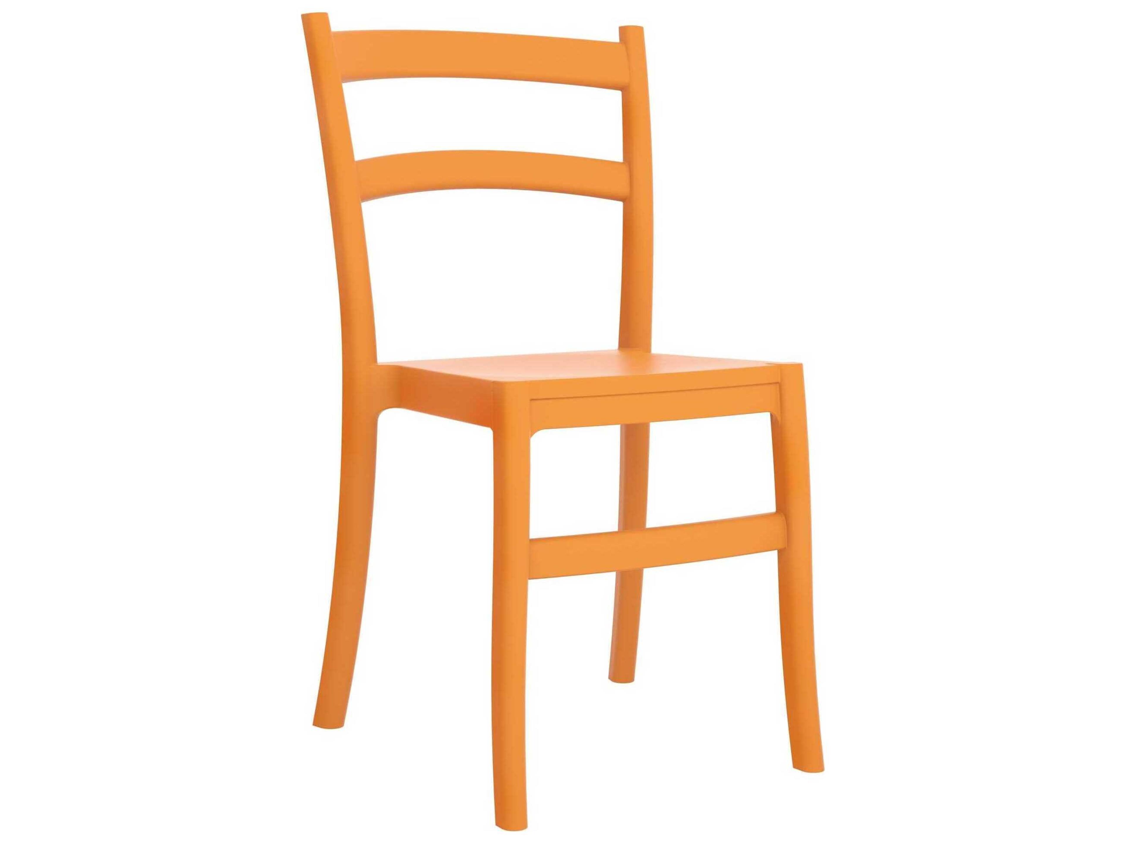 Tiffany Orange Polypropylene Resin Dining Chair