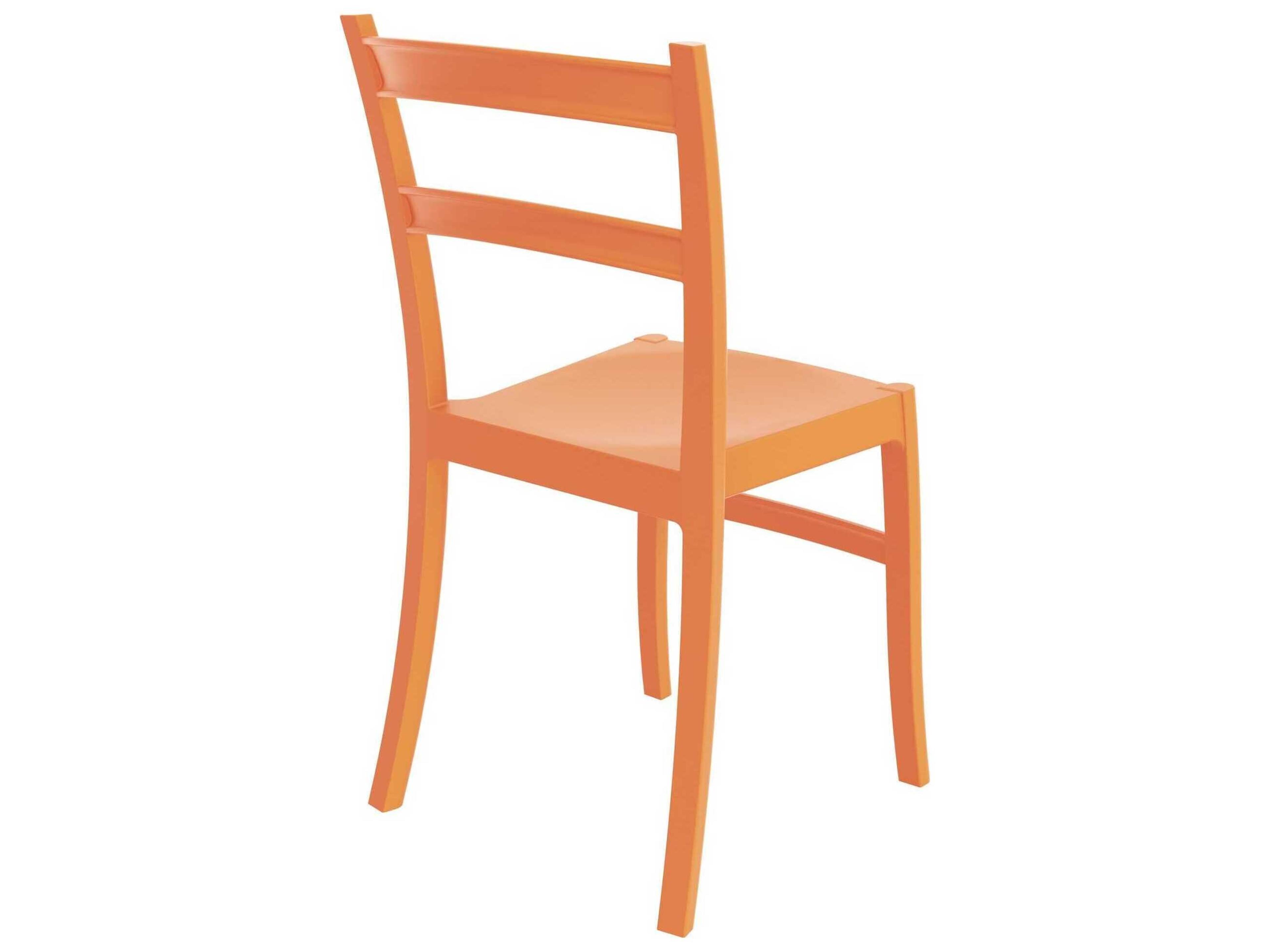 Compamia Tiffany Orange Polypropylene Resin Dining Chair