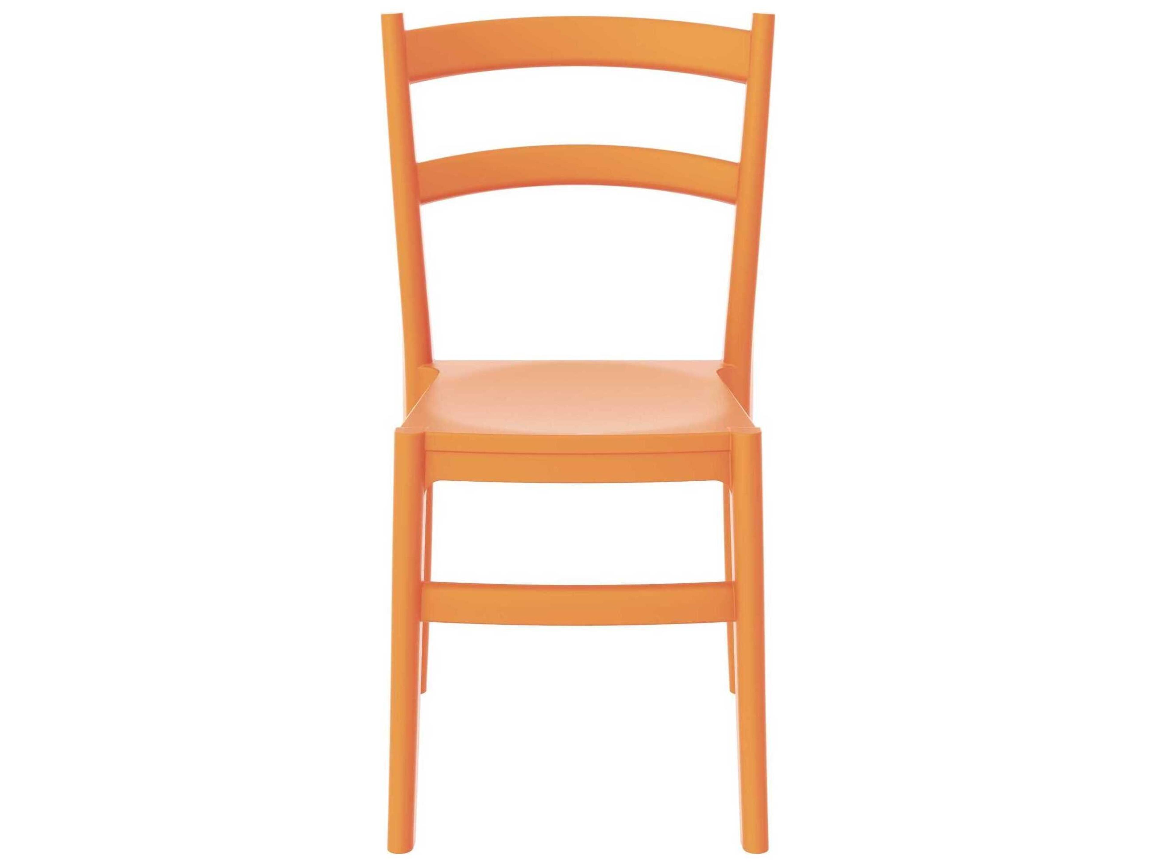 Compamia Tiffany Orange Polypropylene Resin Dining Chair