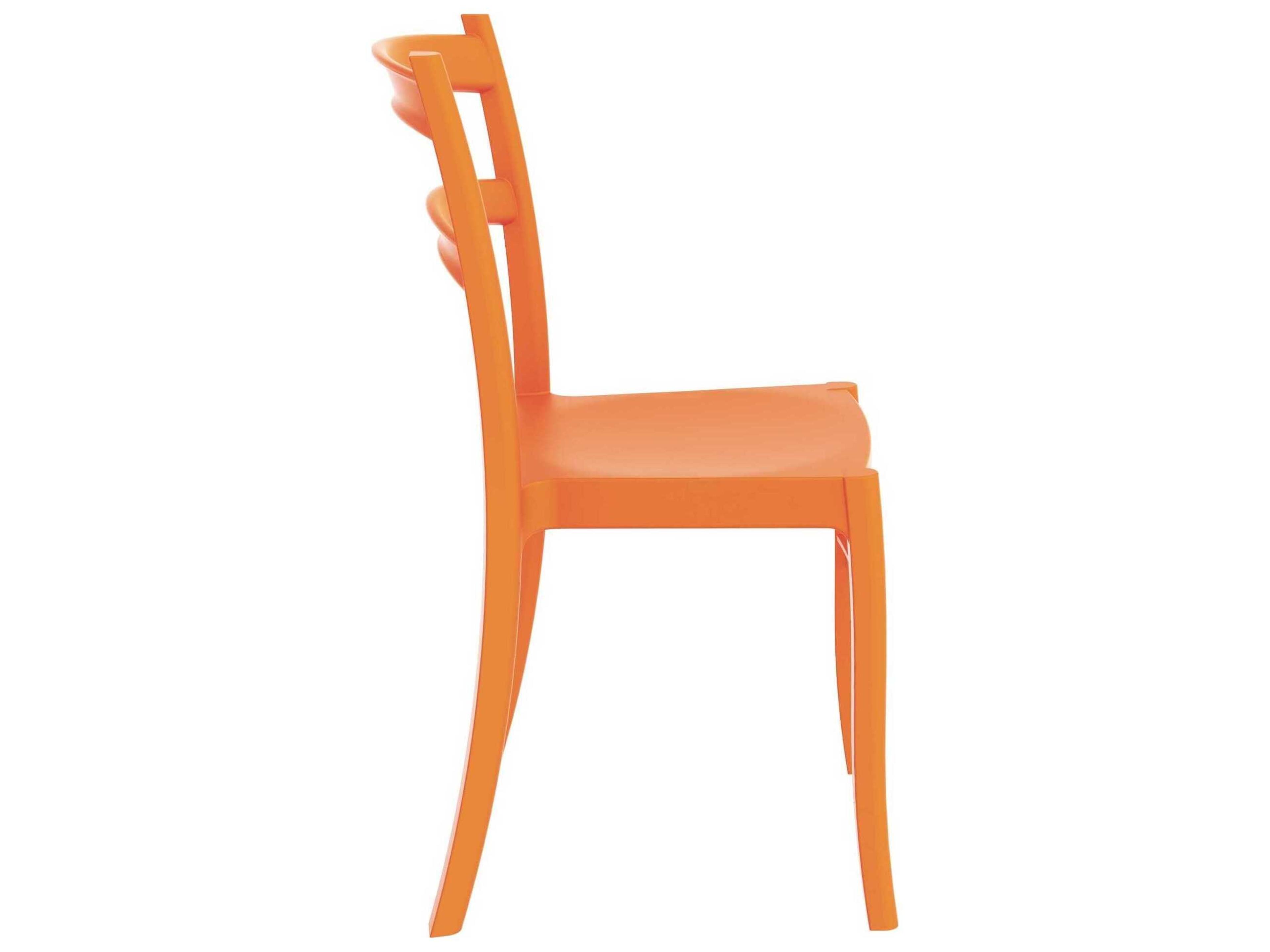 Compamia Tiffany Orange Polypropylene Resin Dining Chair