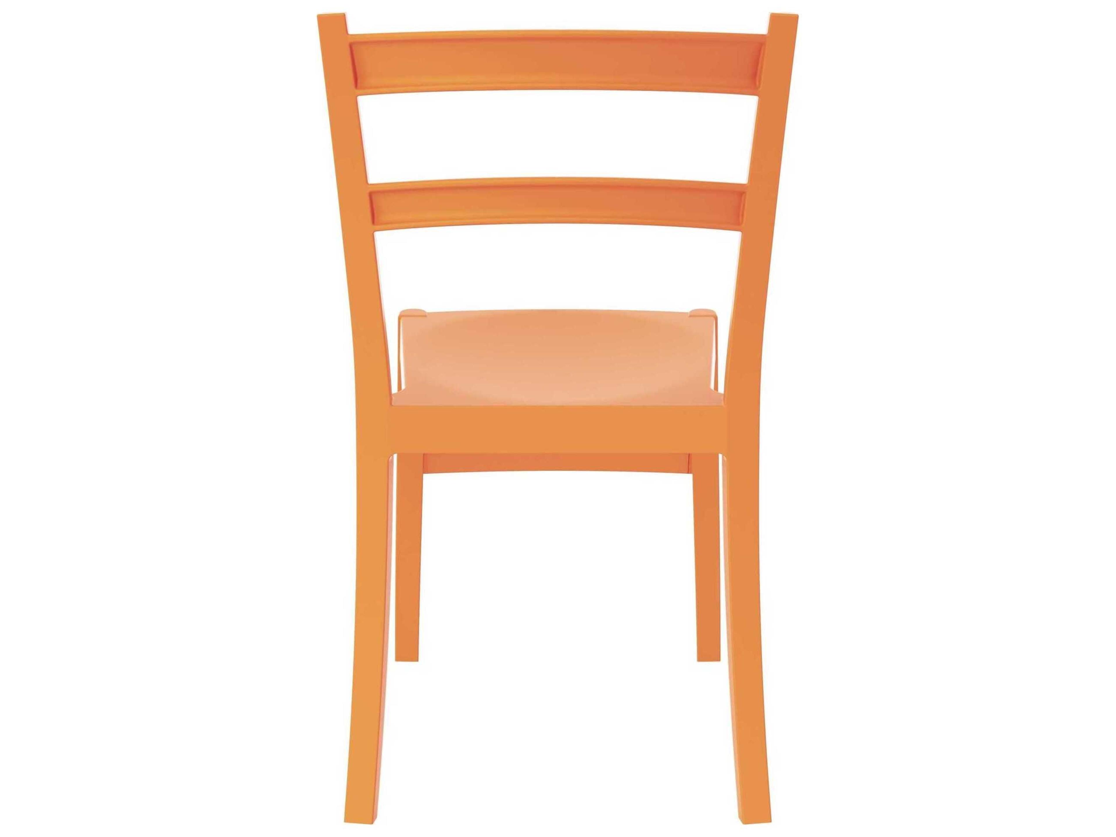 Compamia Tiffany Orange Polypropylene Resin Dining Chair