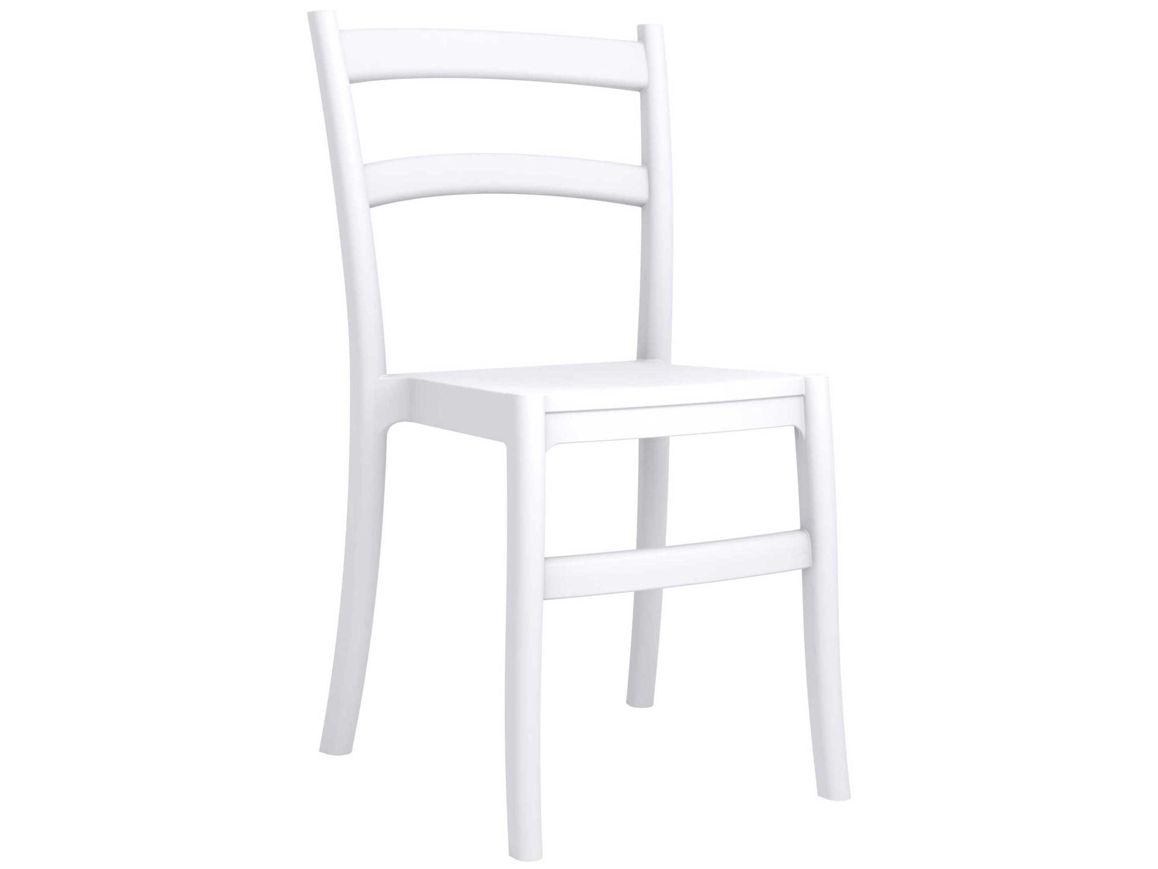 Tiffany White Polypropylene Resin Dining Chair