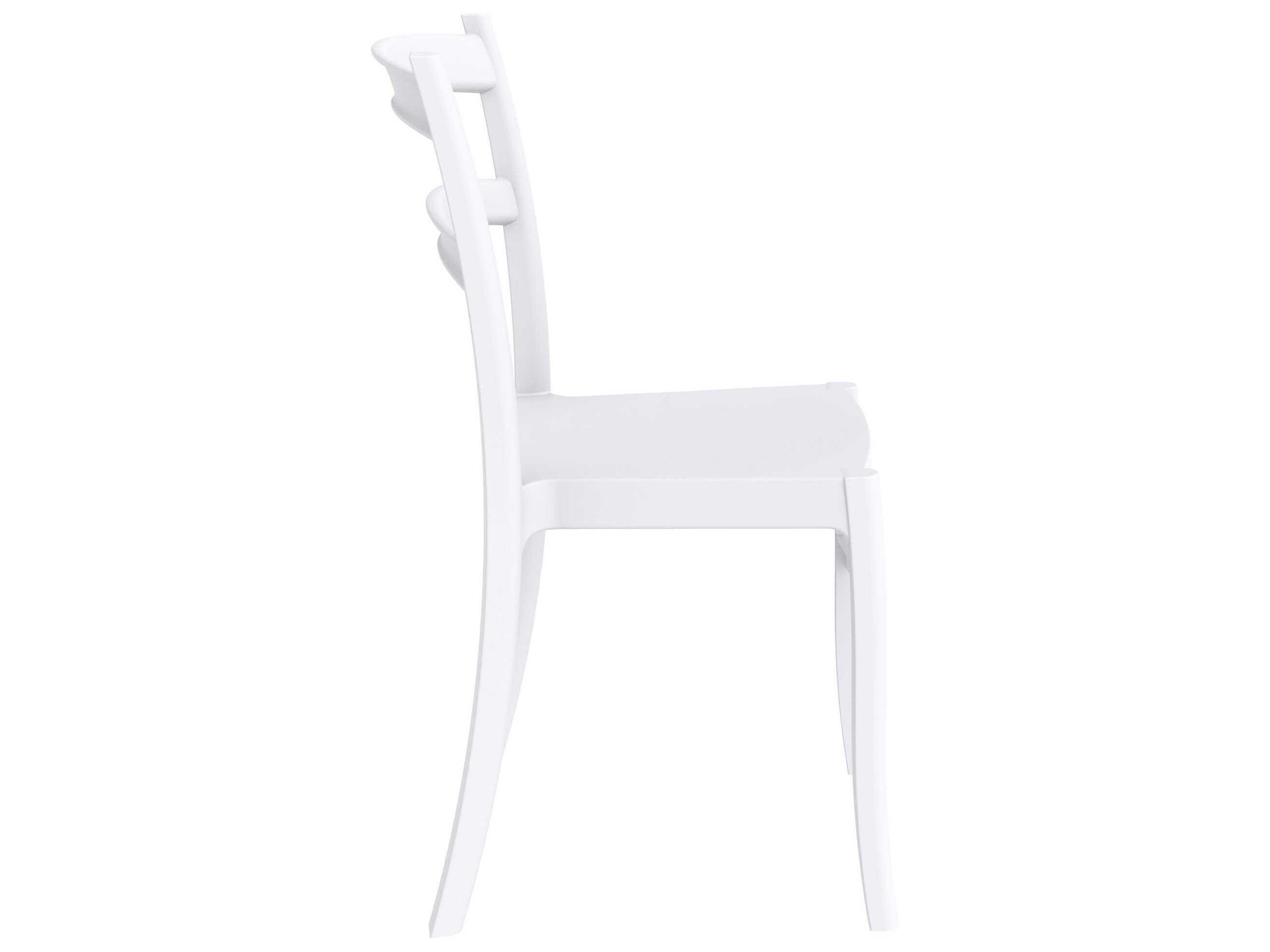 Compamia Tiffany White Polypropylene Resin Dining Chair