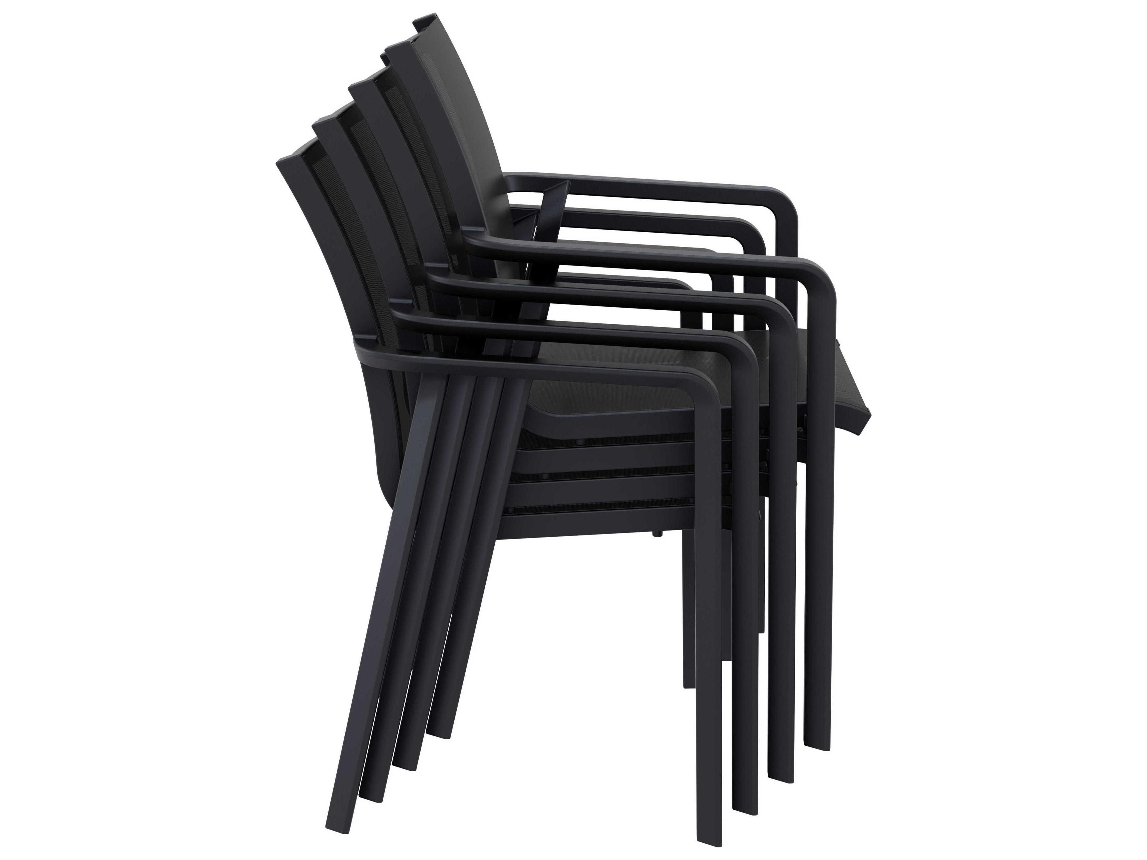 Compamia Pacific Black Resin Dining Set