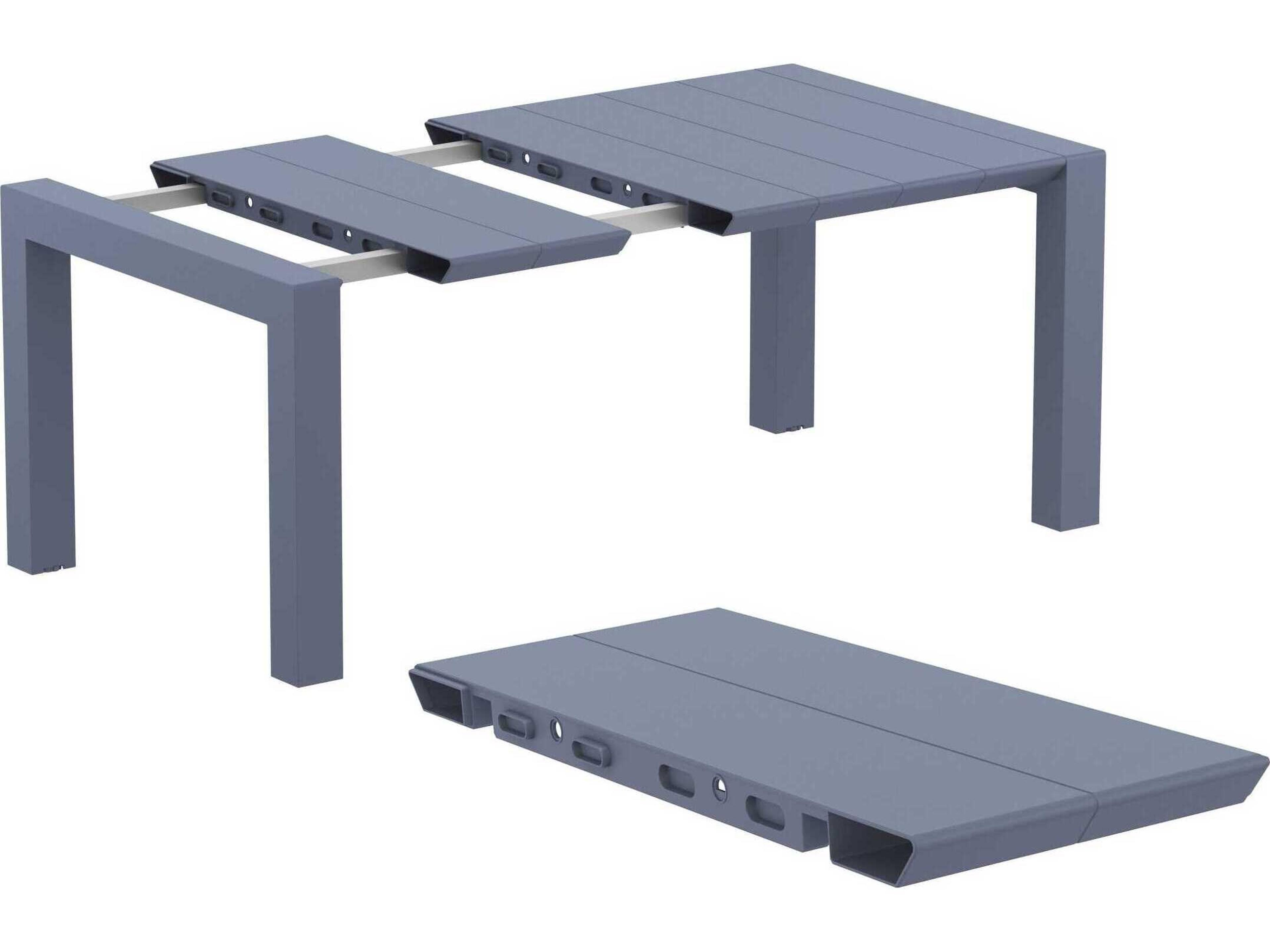 Compamia Pacific Dark Gray Black Resin Dining Set