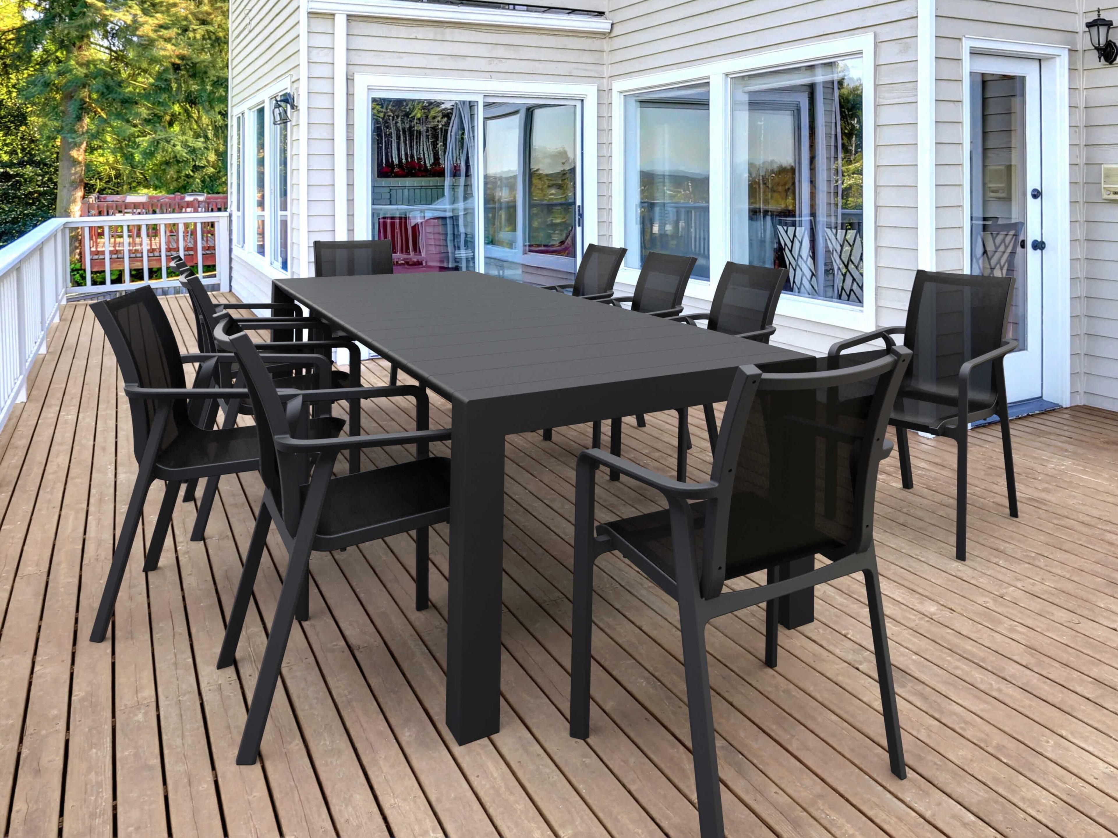 Pacific Black Resin Dining Set
