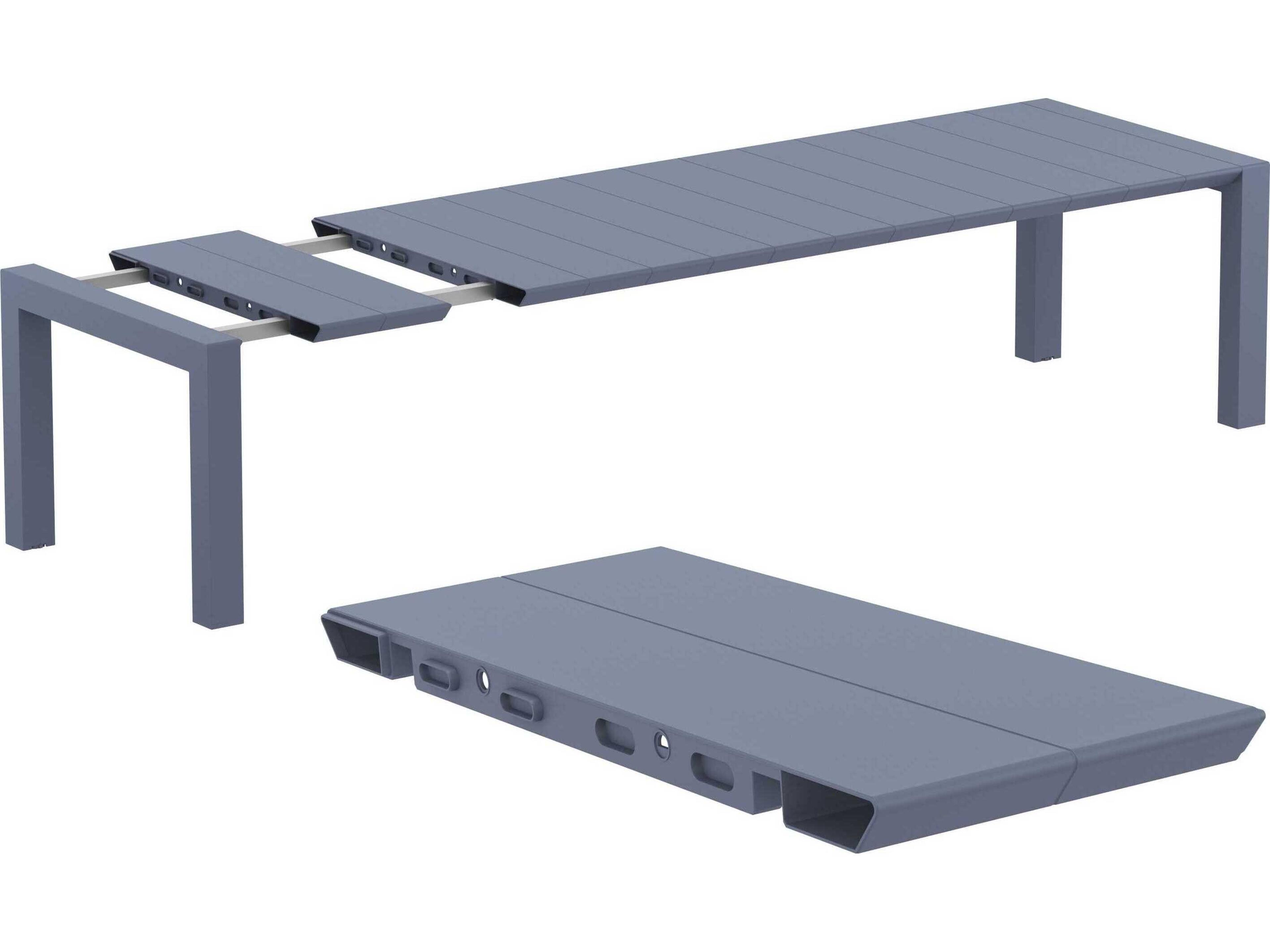 Compamia Pacific Dark Gray Black Resin Dining Set