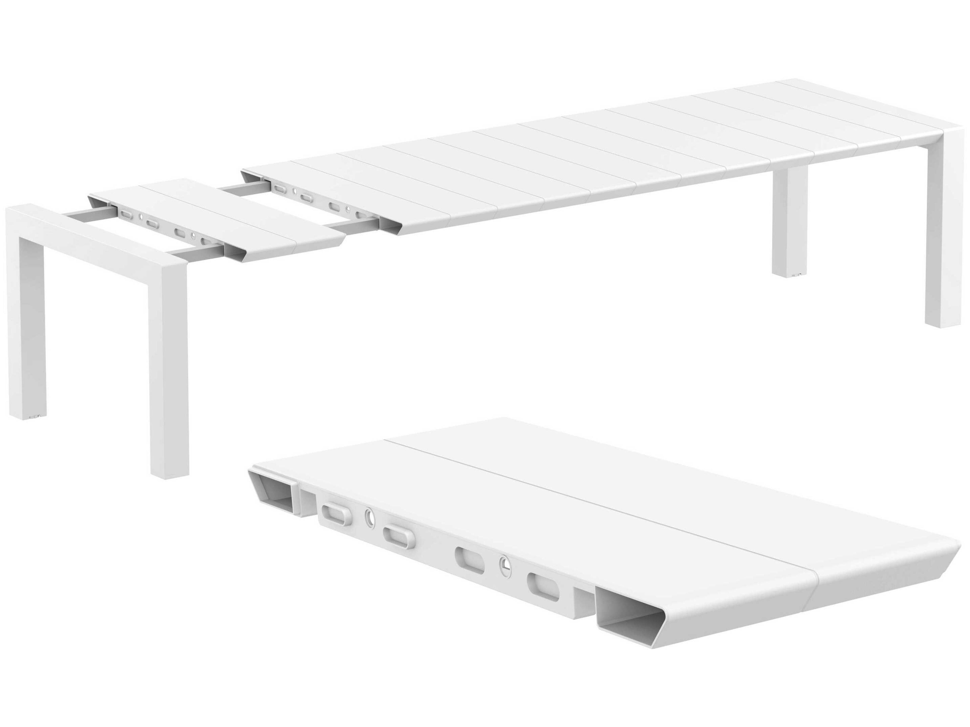 Compamia Pacific White Turquoise Resin Dining Set