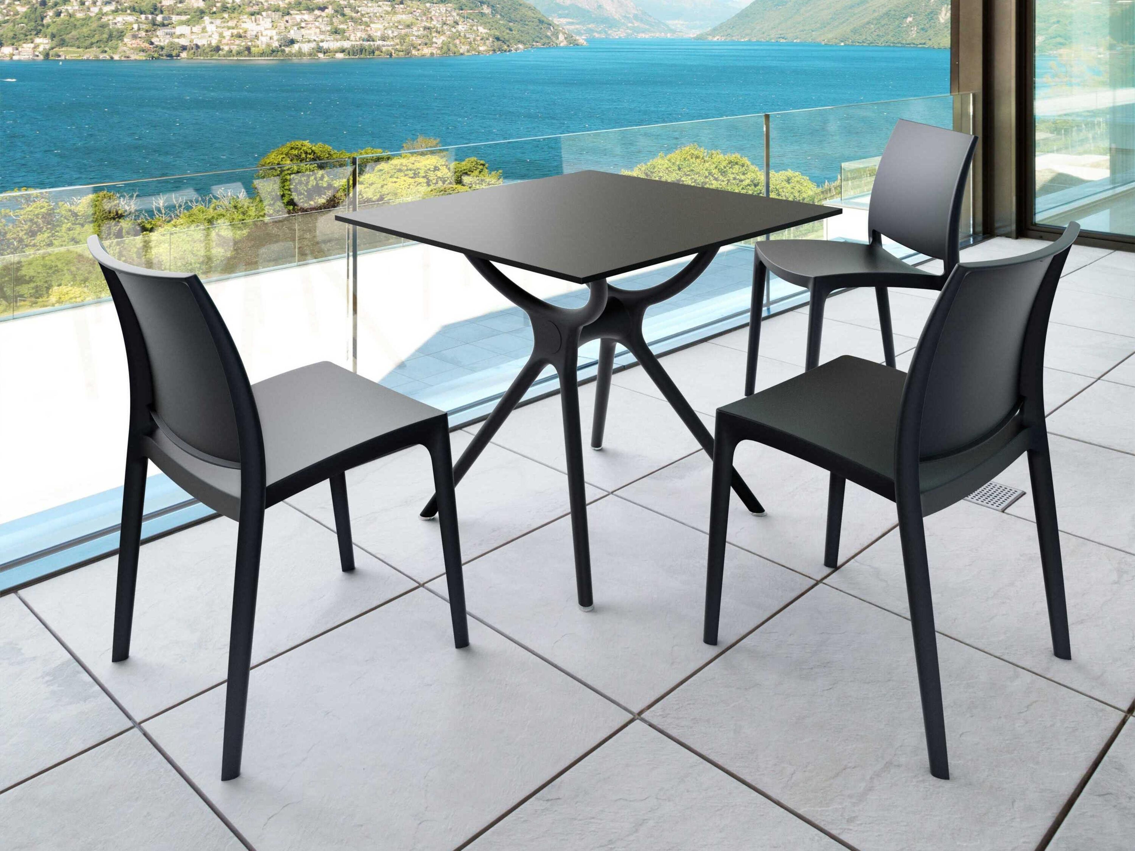 Compamia Maya Black Resin Dining Chair