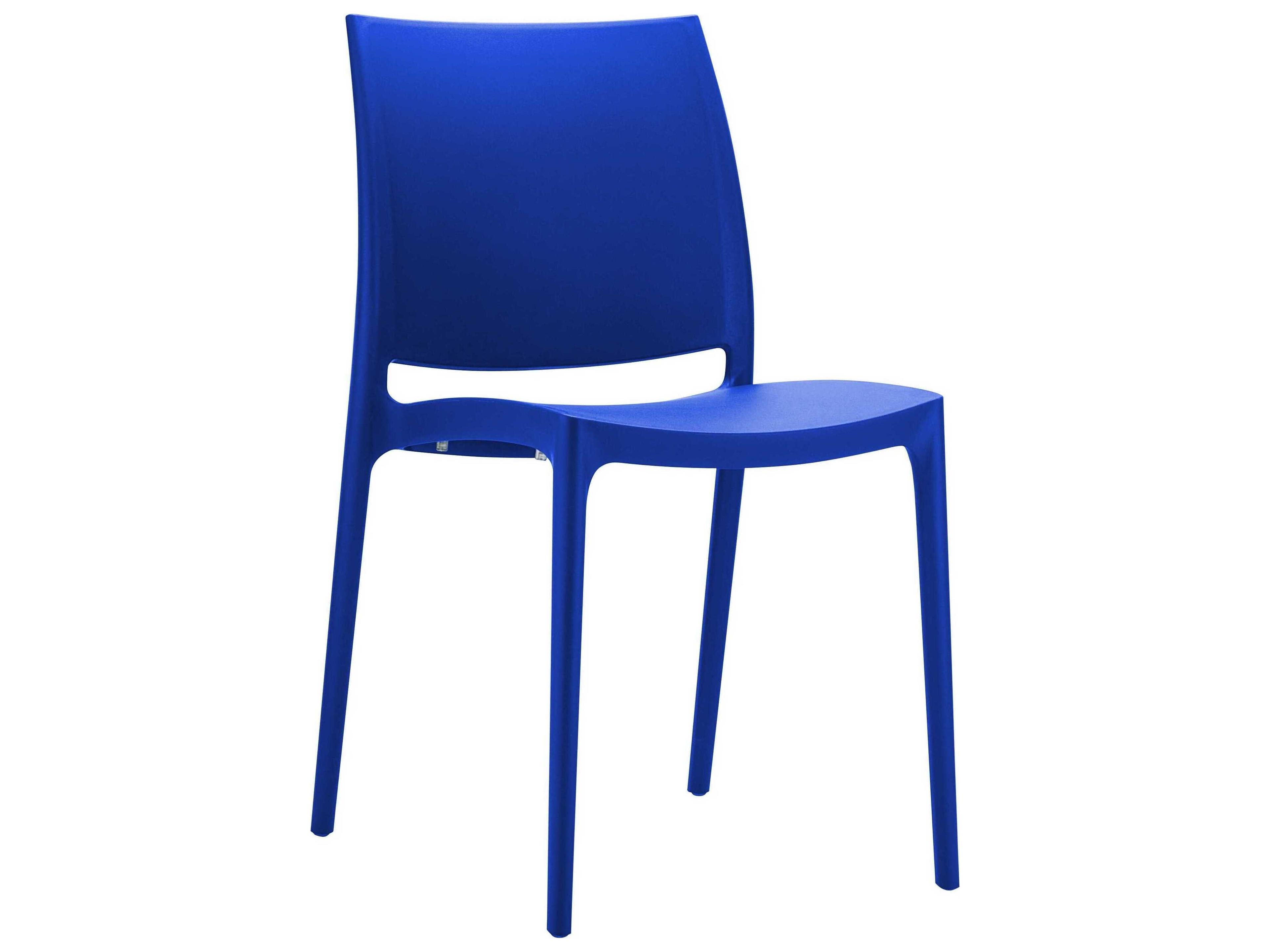 Maya Dark Blue Resin Dining Chair