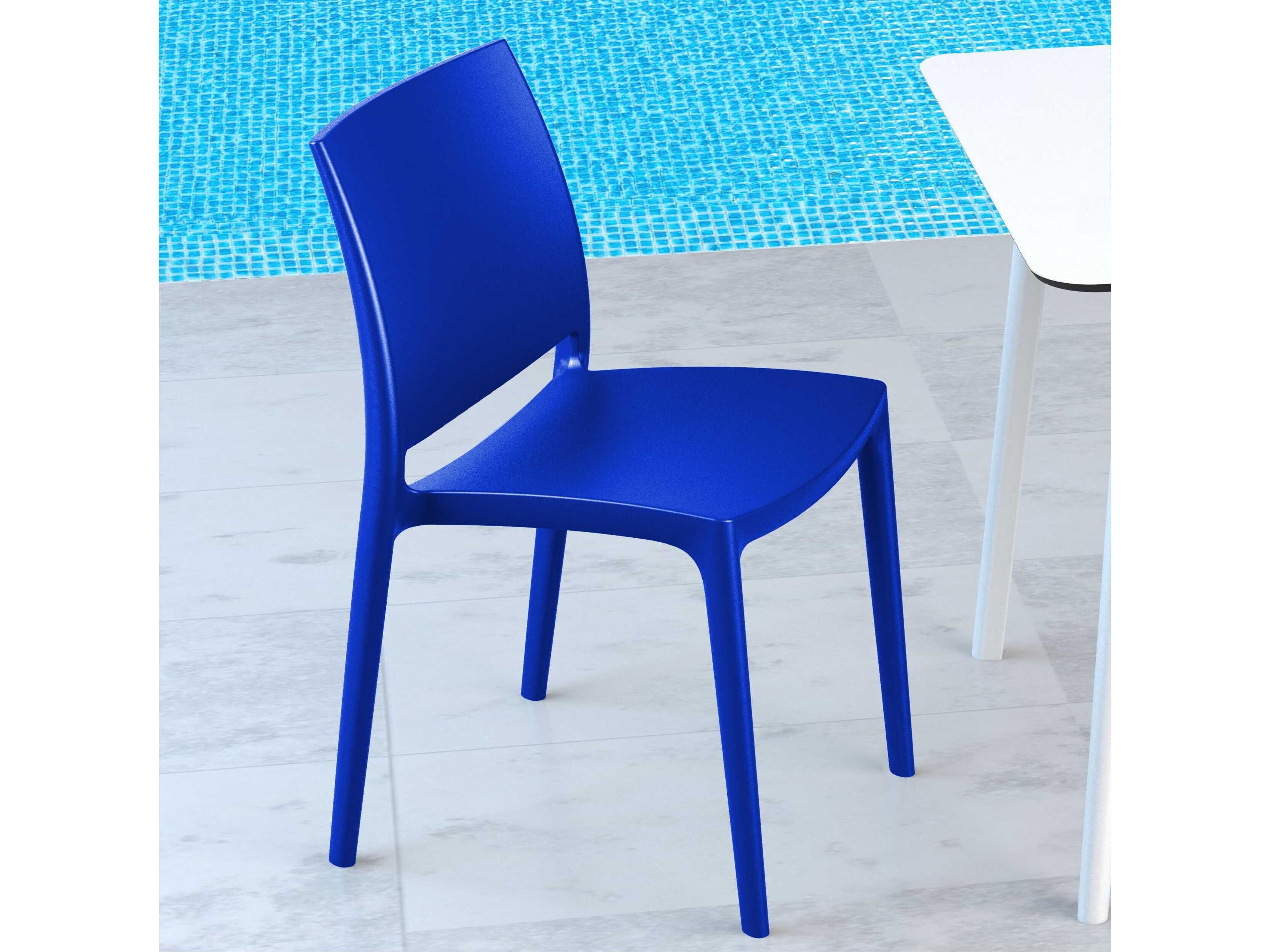 Compamia Maya Dark Blue Resin Dining Chair