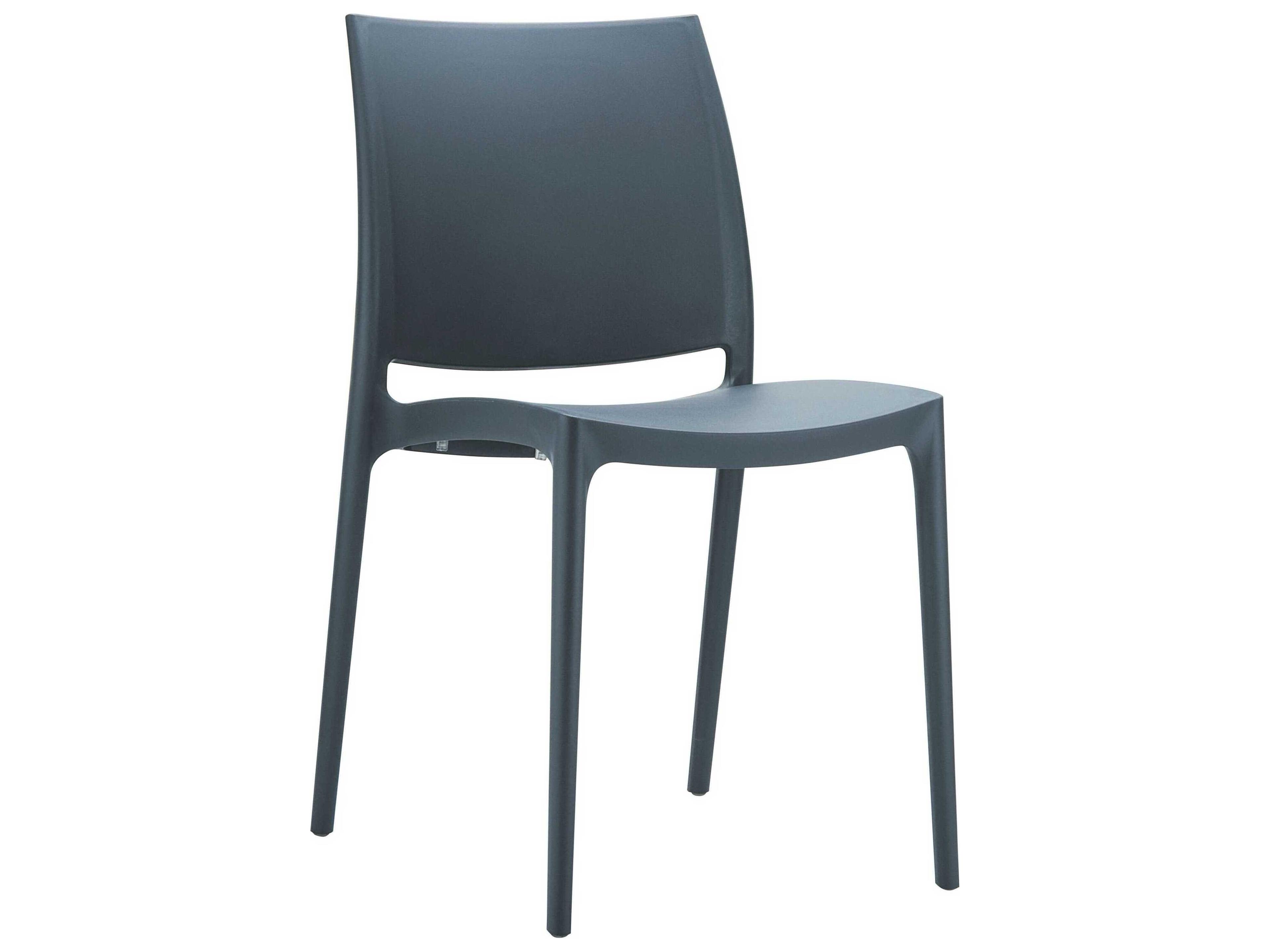 Maya Dark Gray Resin Dining Chair