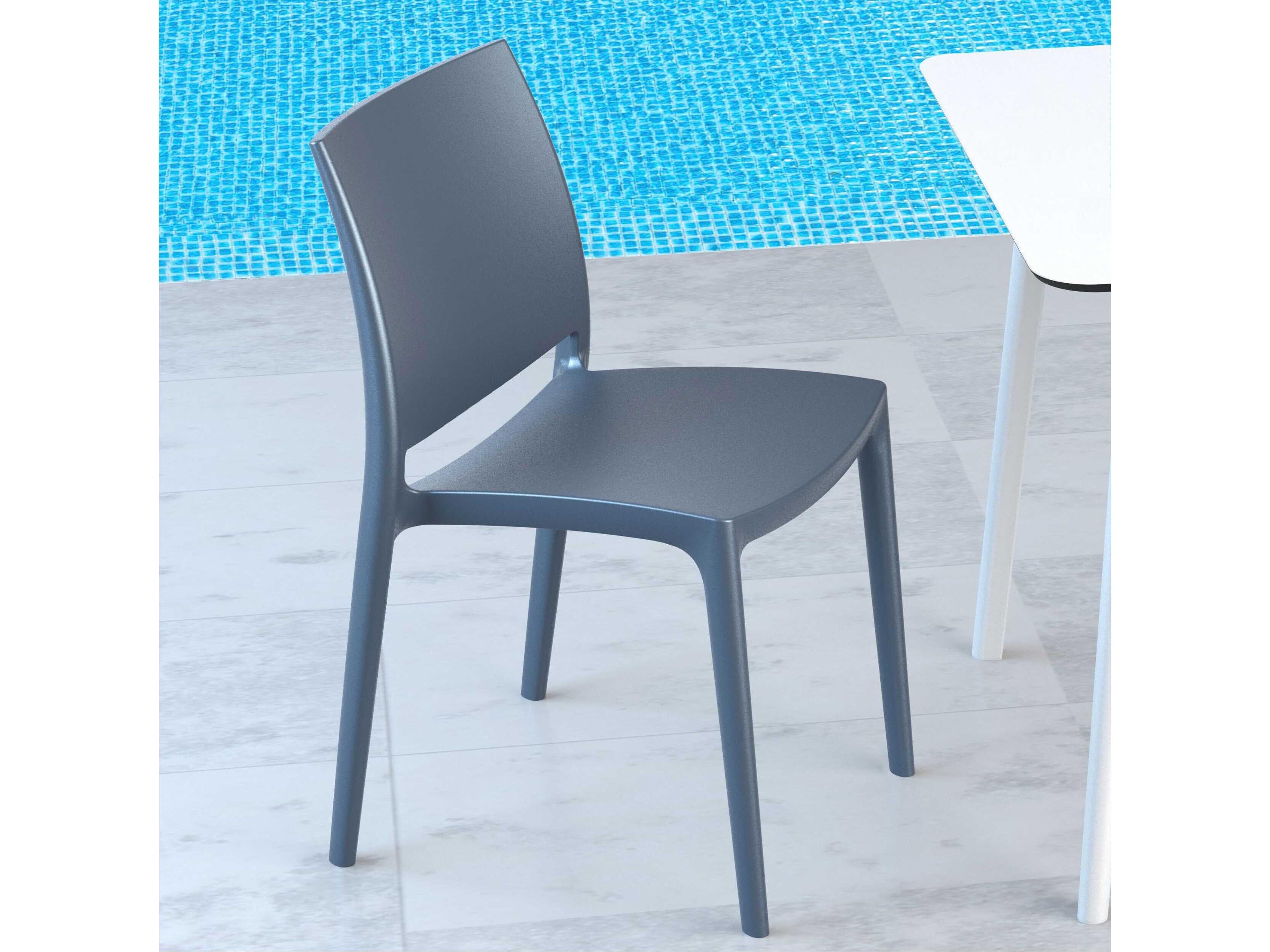 Compamia Maya Dark Gray Resin Dining Chair