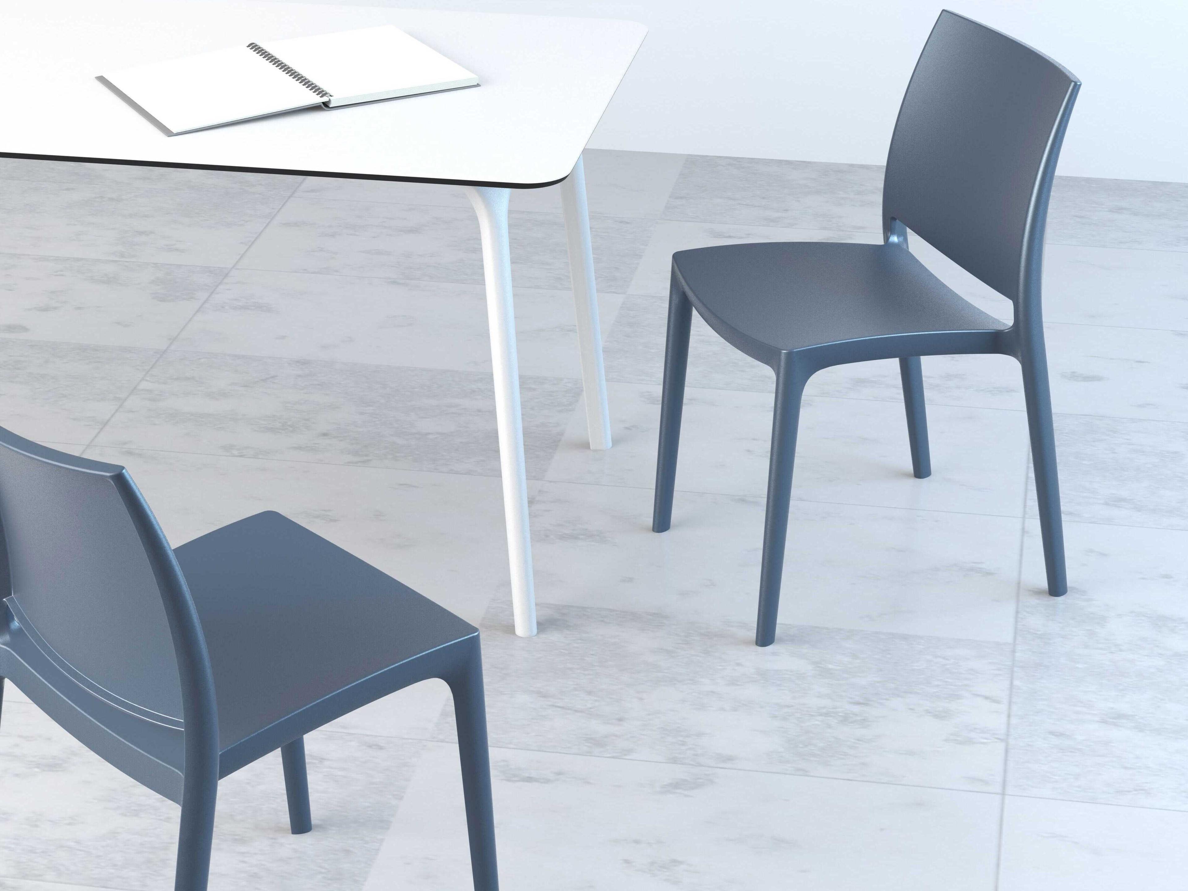 Compamia Maya Dark Gray Resin Dining Chair