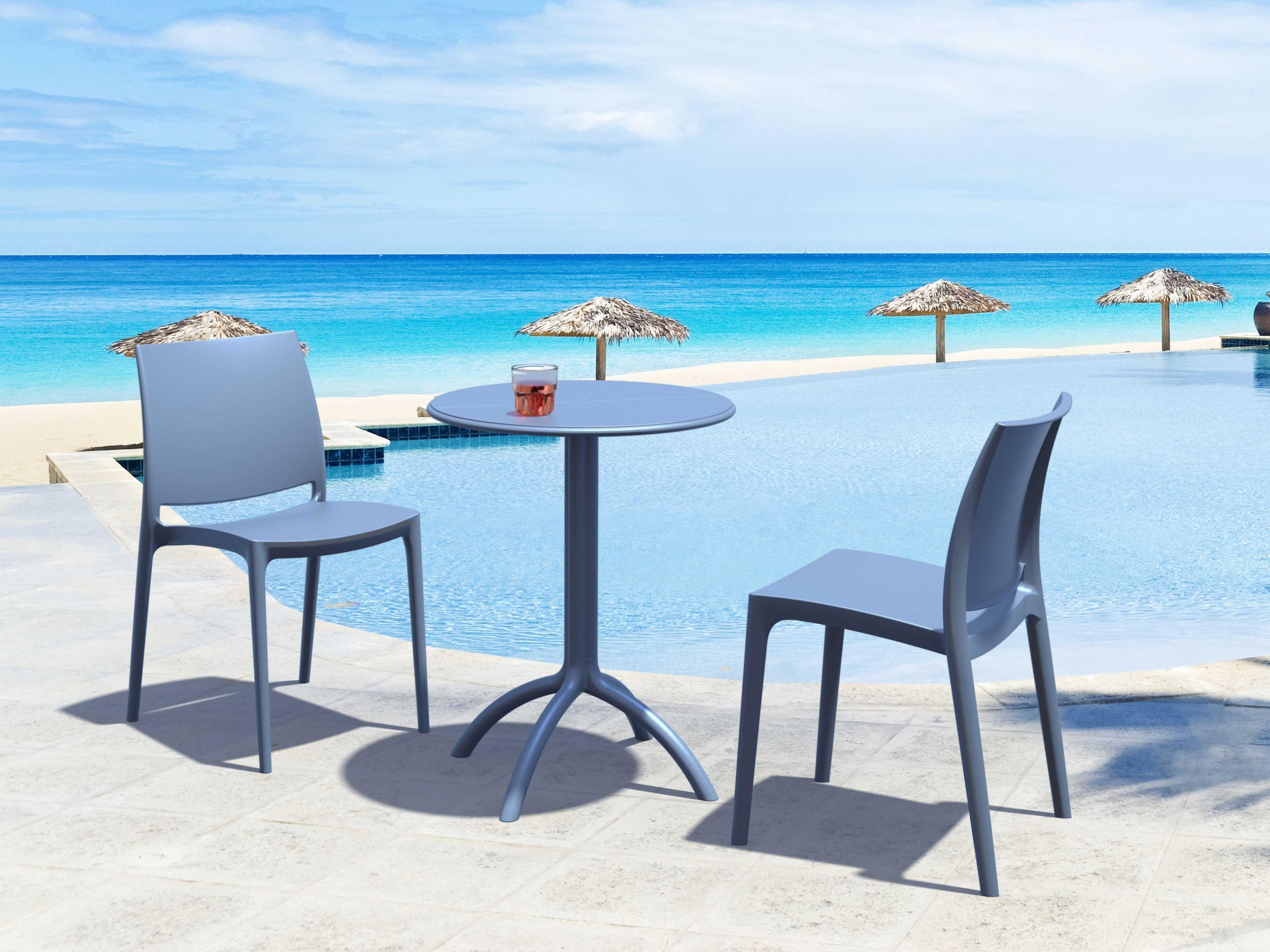 Compamia Maya Dark Gray Resin Dining Chair