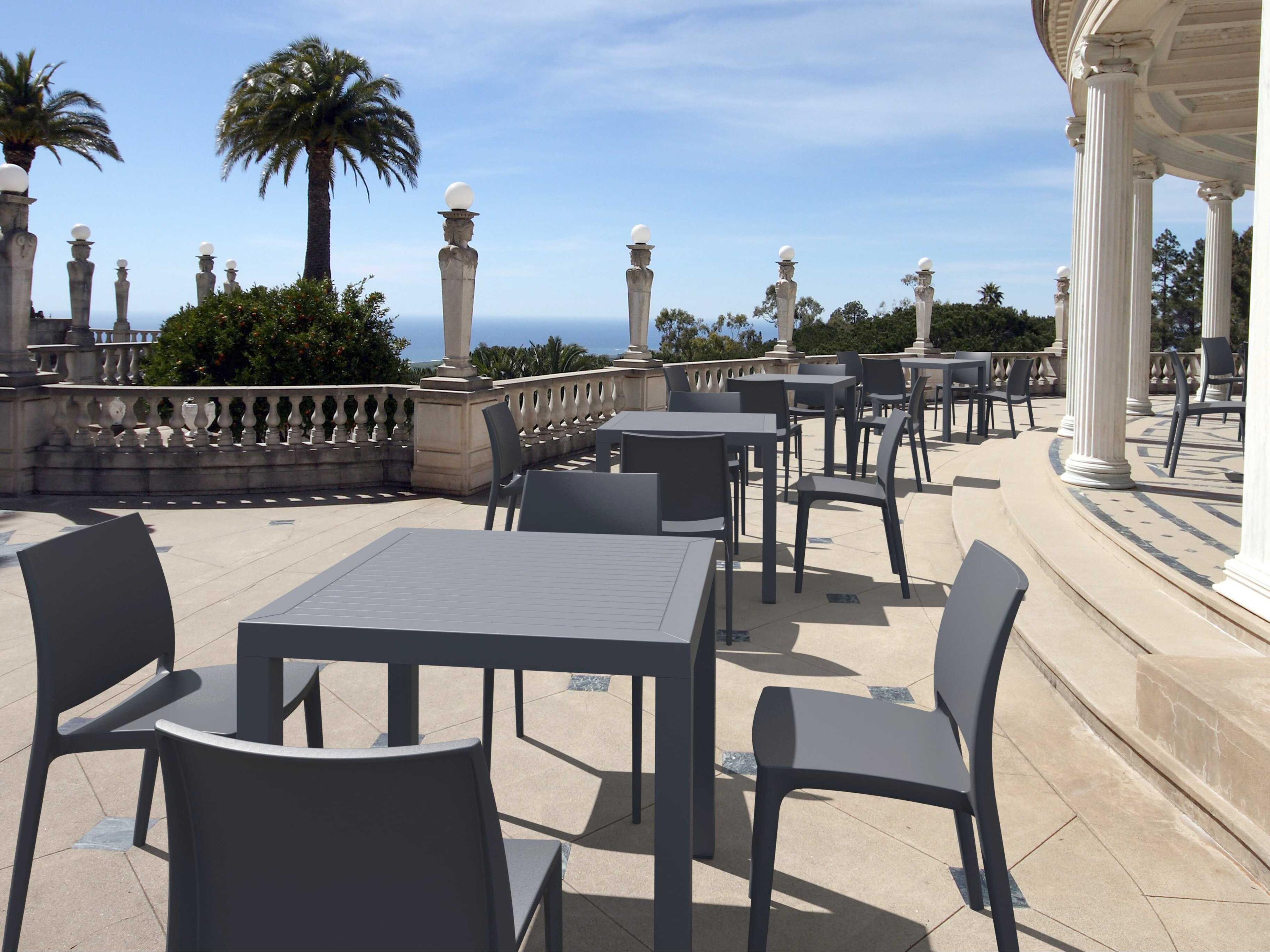 Compamia Maya Dark Gray Resin Dining Chair