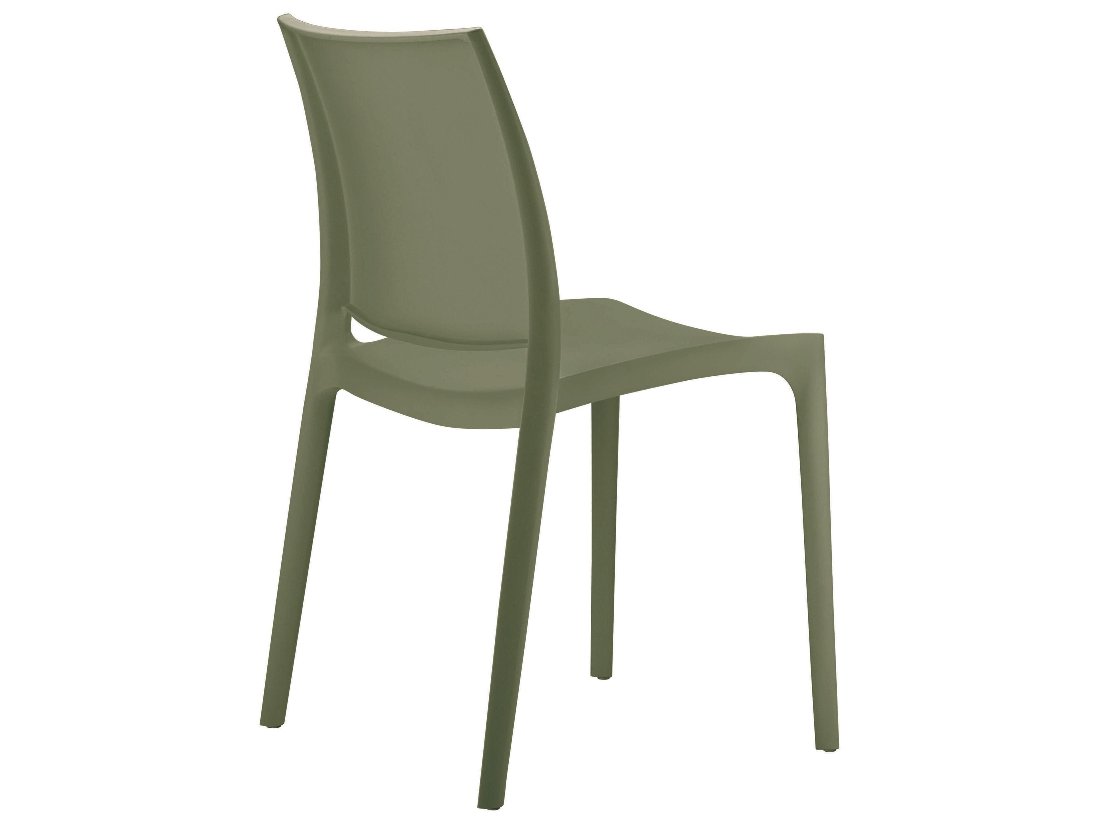 Compamia Maya Olive Green Resin Dining Chair