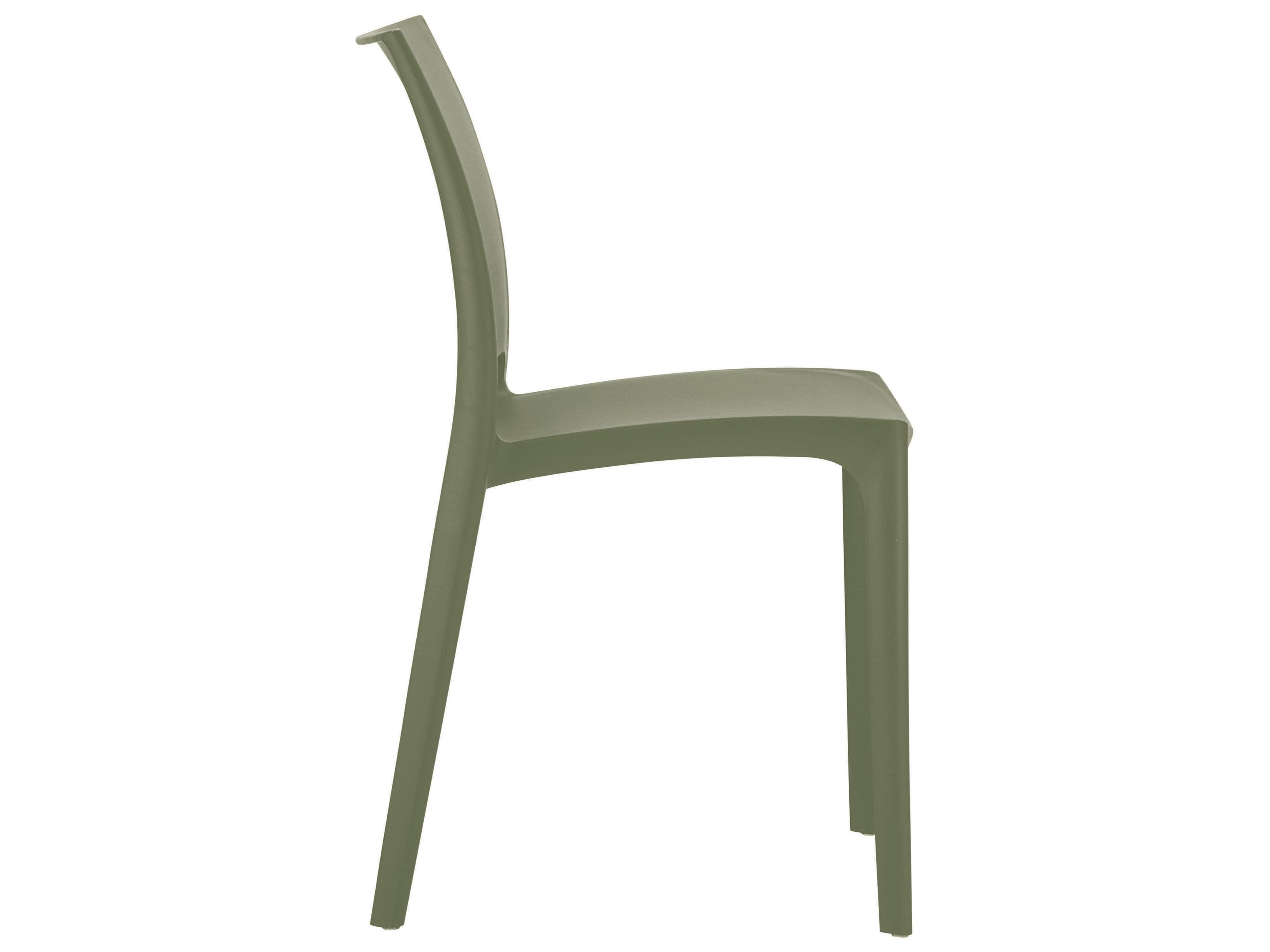 Compamia Maya Olive Green Resin Dining Chair