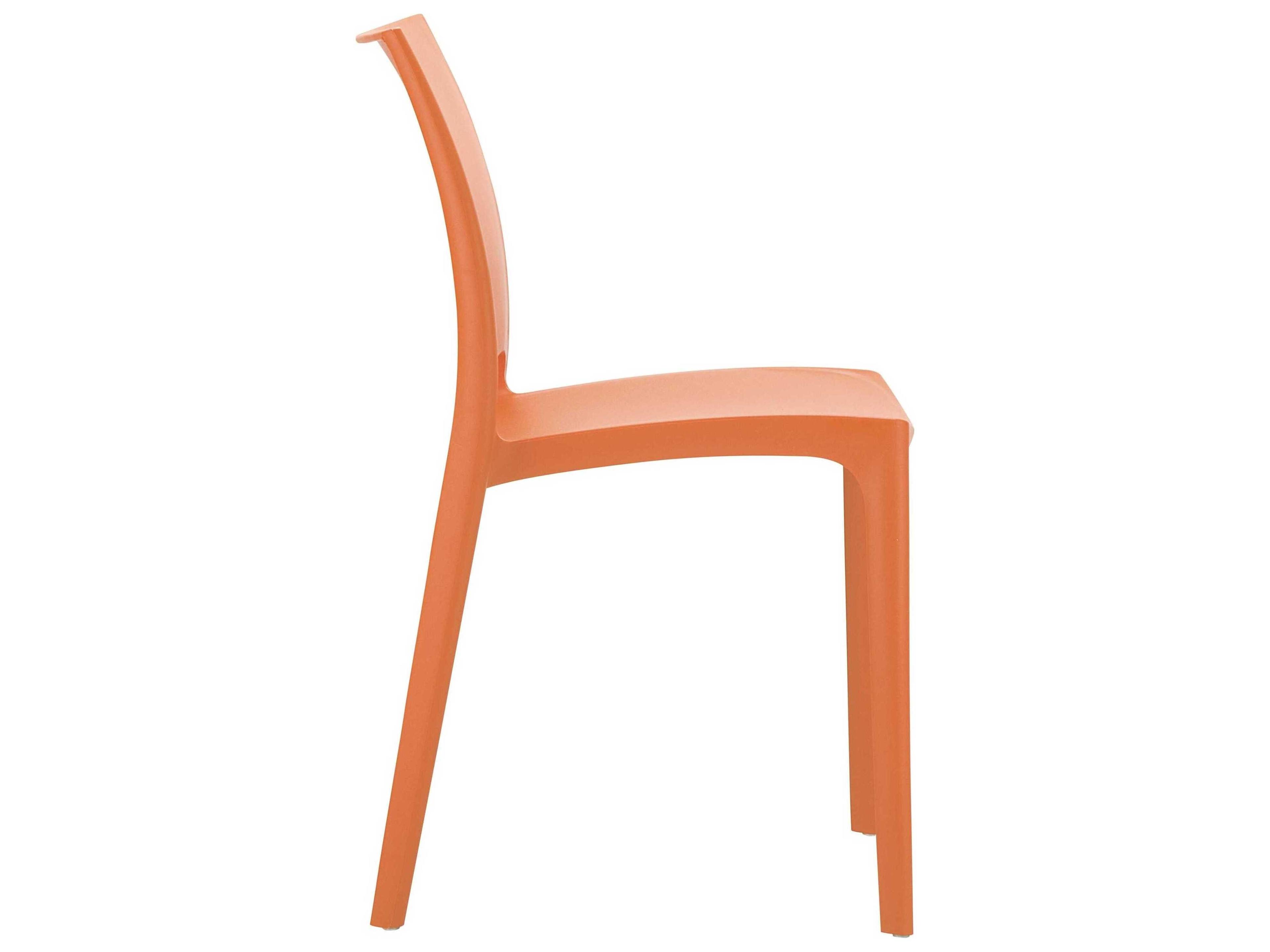 Compamia Maya Orange Resin Dining Chair
