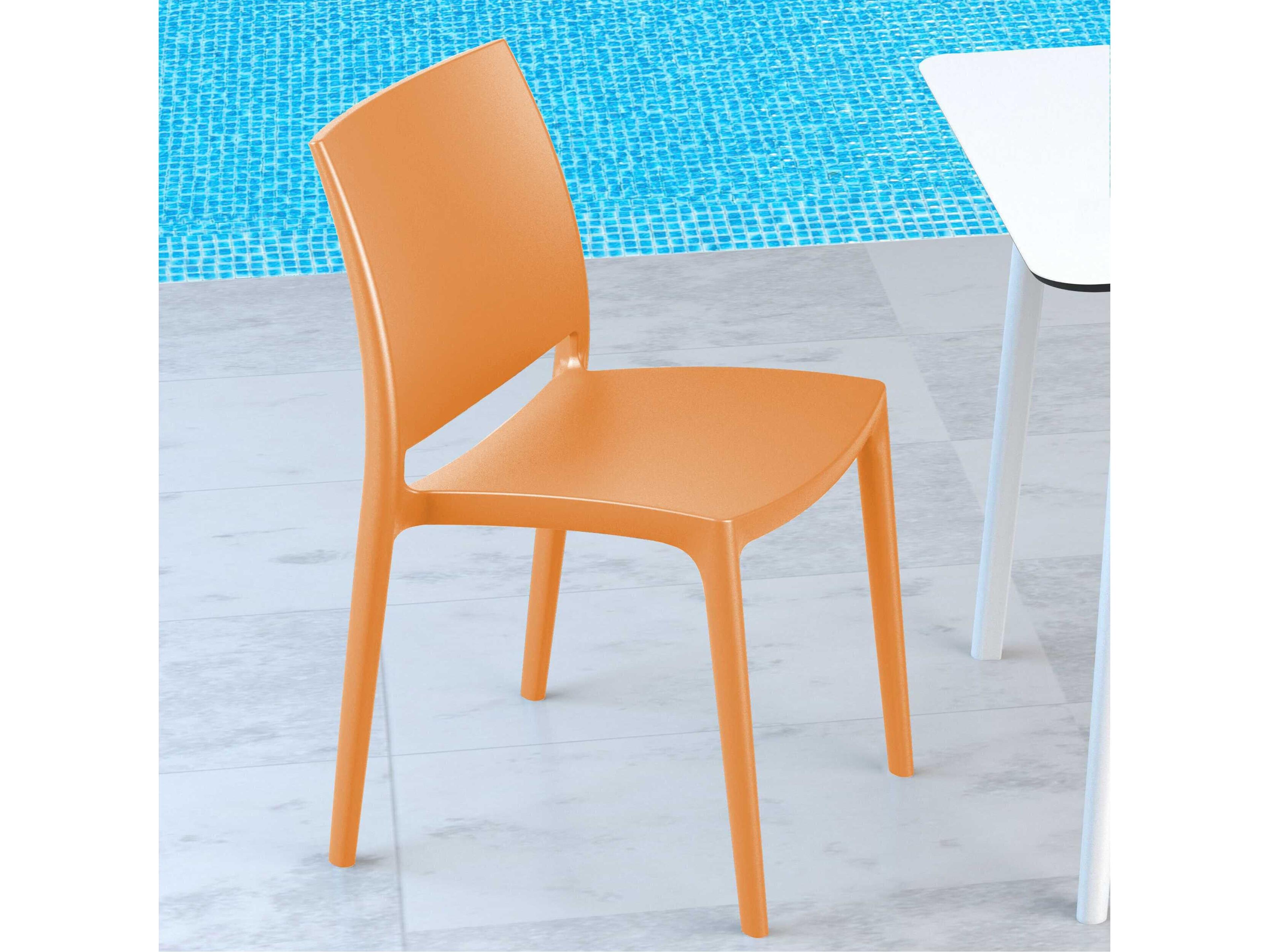 Compamia Maya Orange Resin Dining Chair