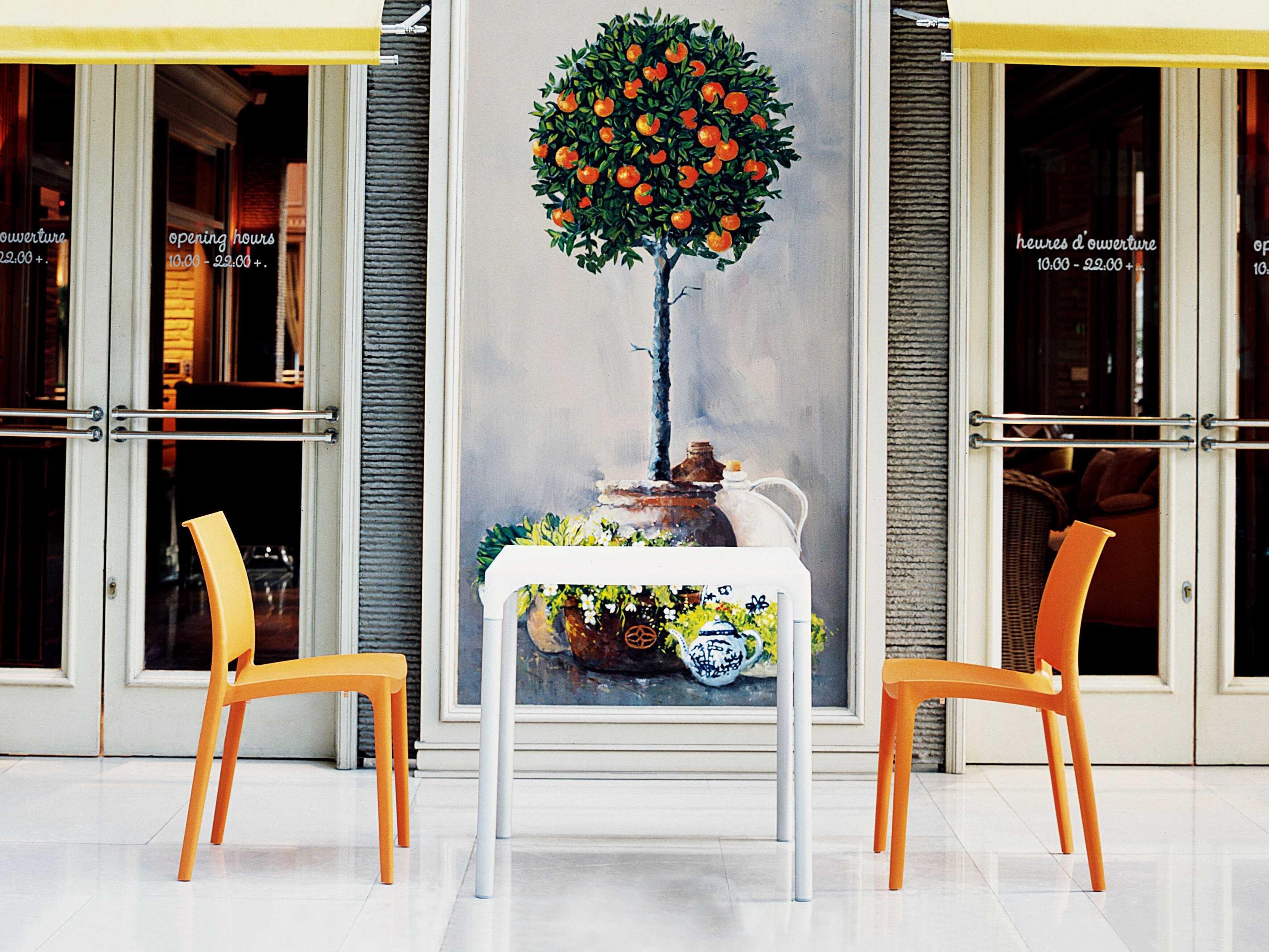 Compamia Maya Orange Resin Dining Chair