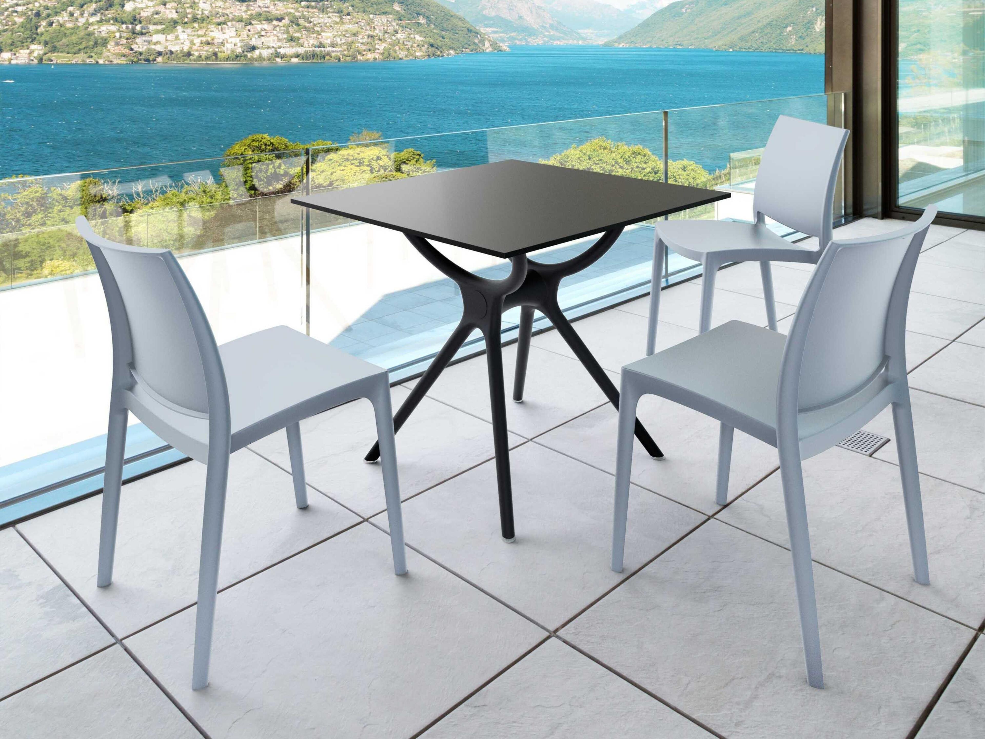 Compamia Maya Silver Resin Dining Chair