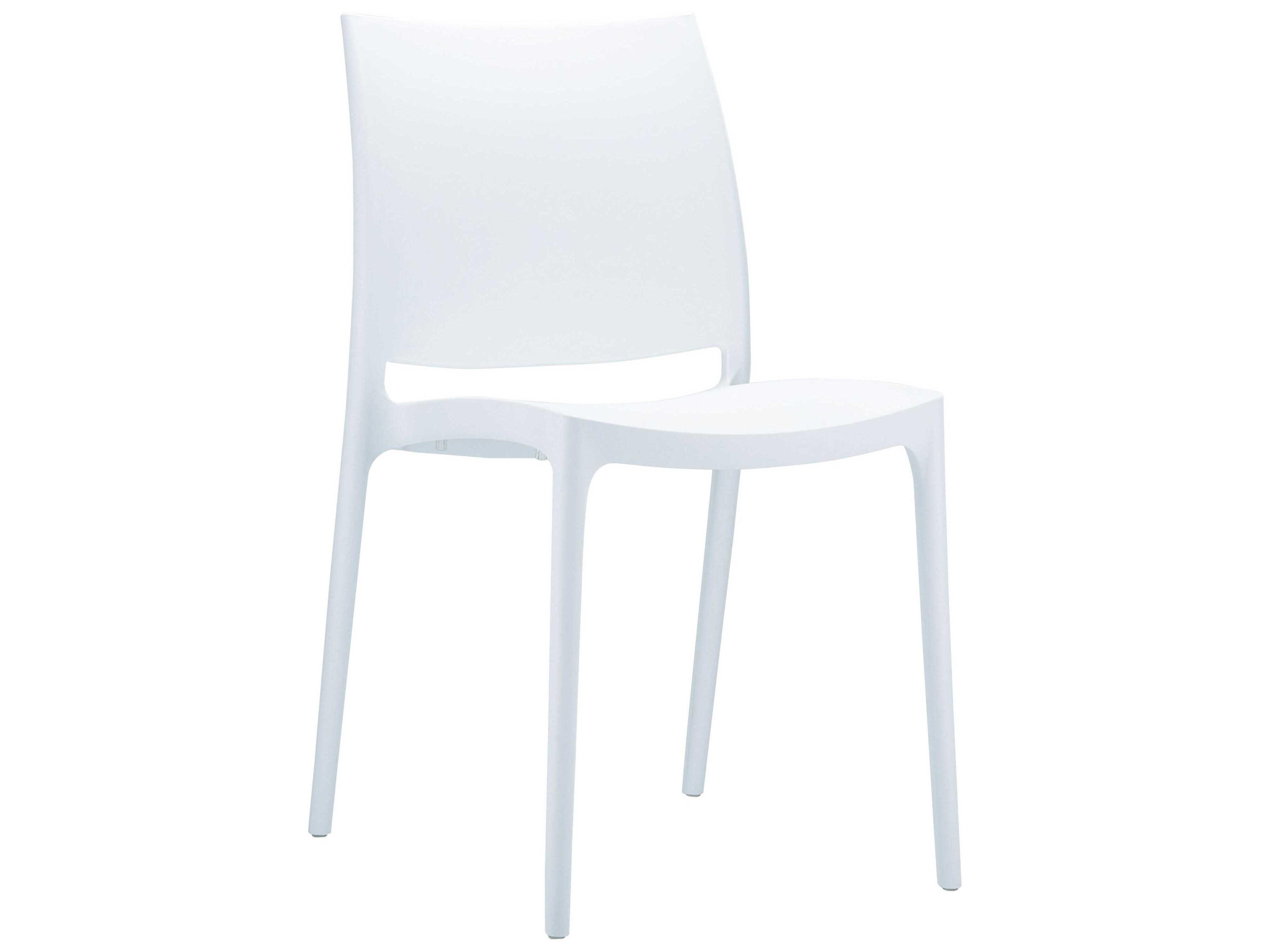 Maya White Resin Dining Chair