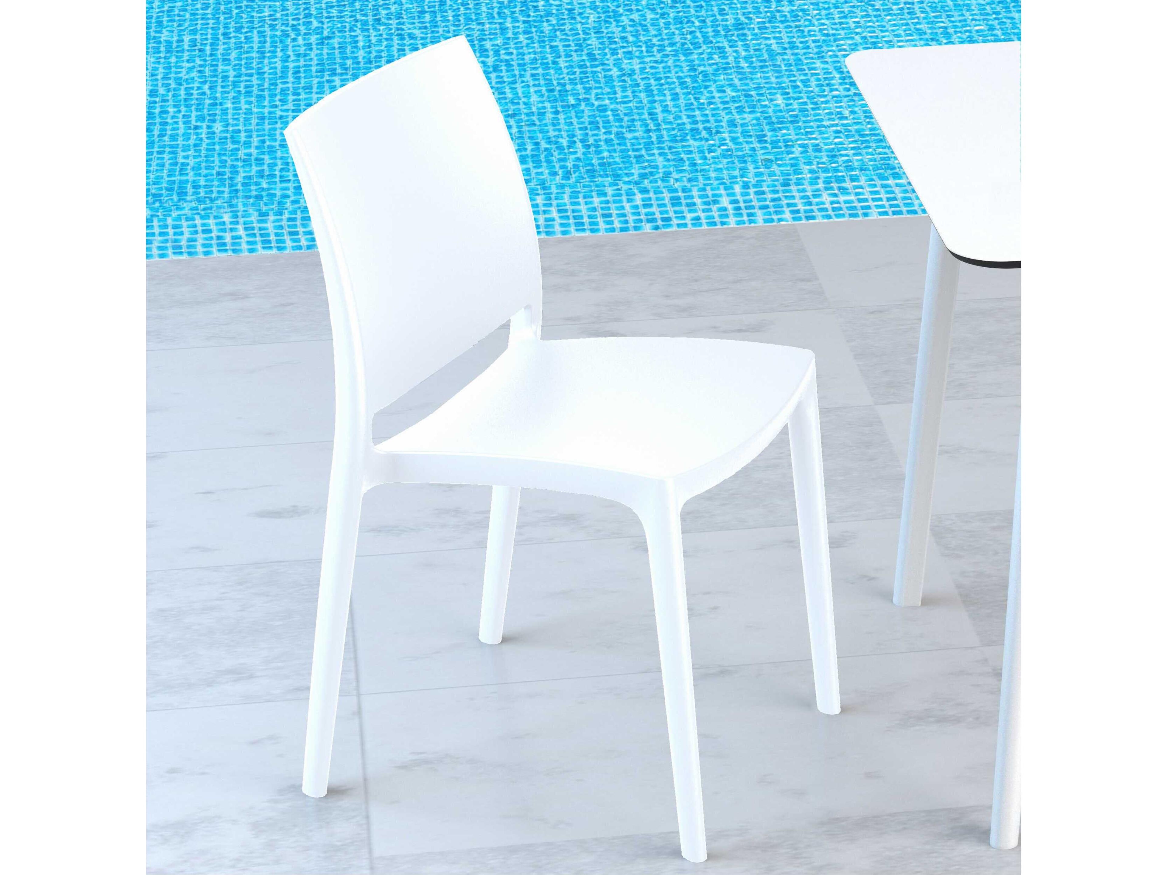 Compamia Maya White Resin Dining Chair