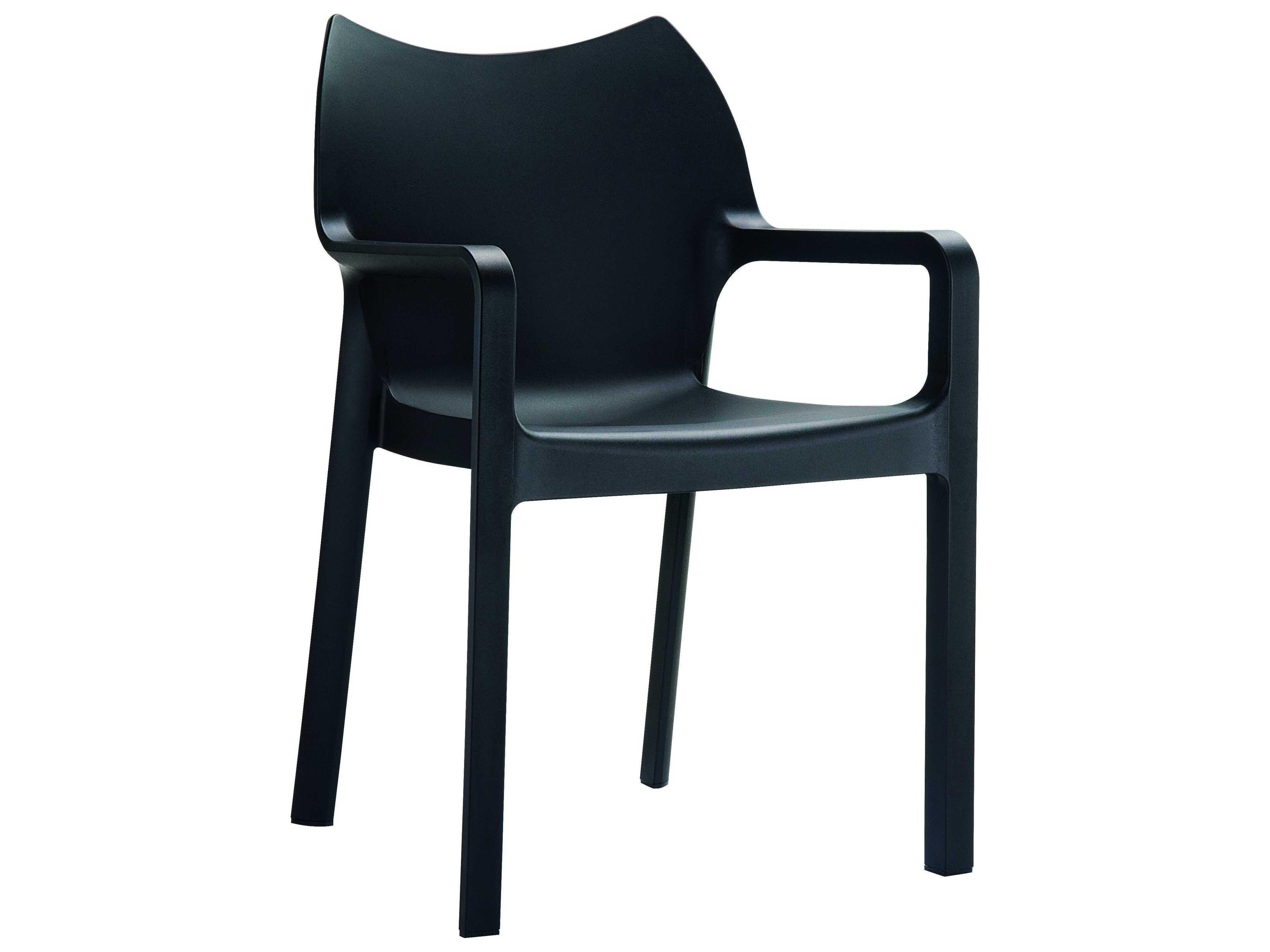 Diva Black Resin Dining Chair