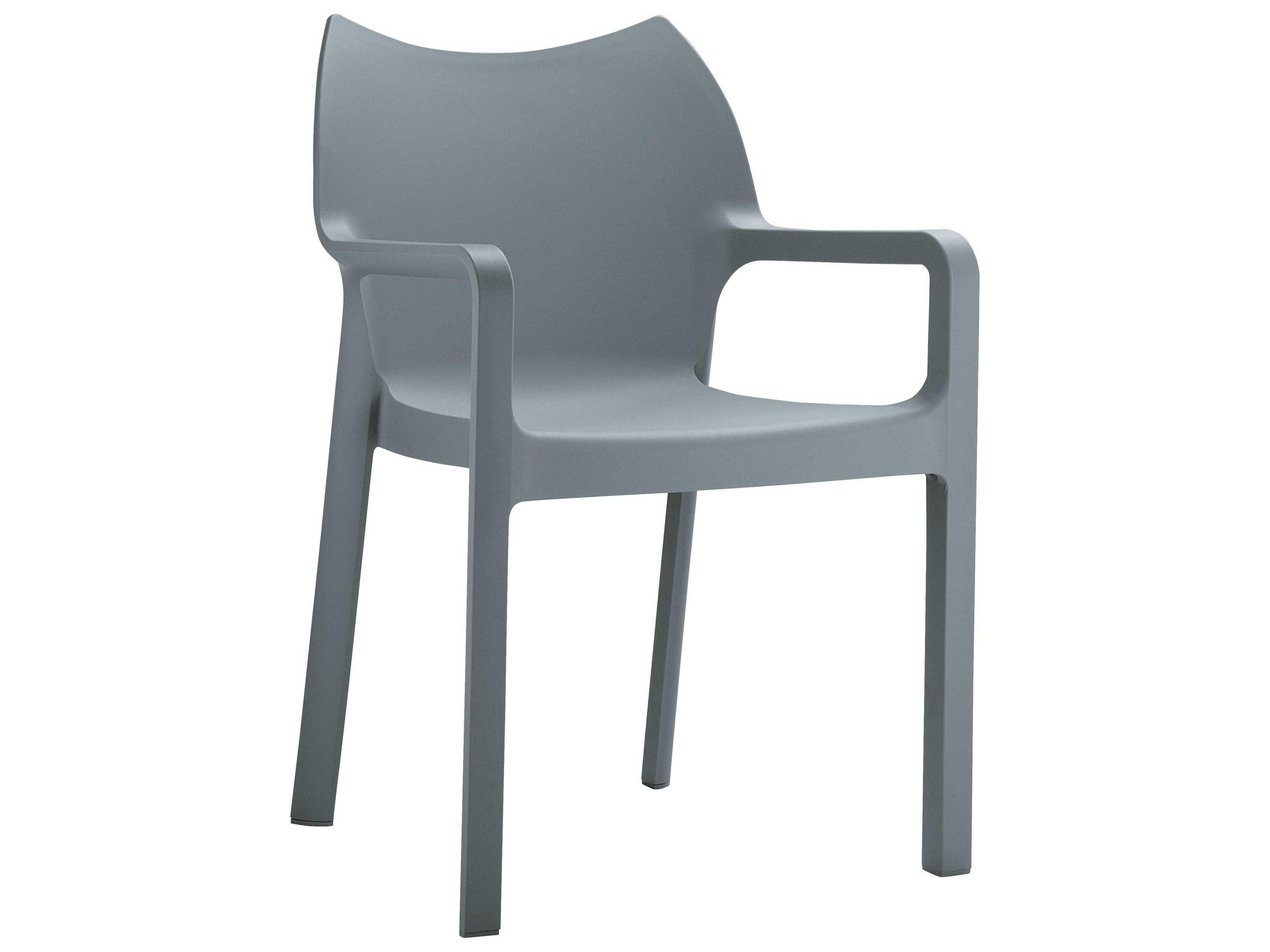 Diva Dark Gray Resin Dining Chair