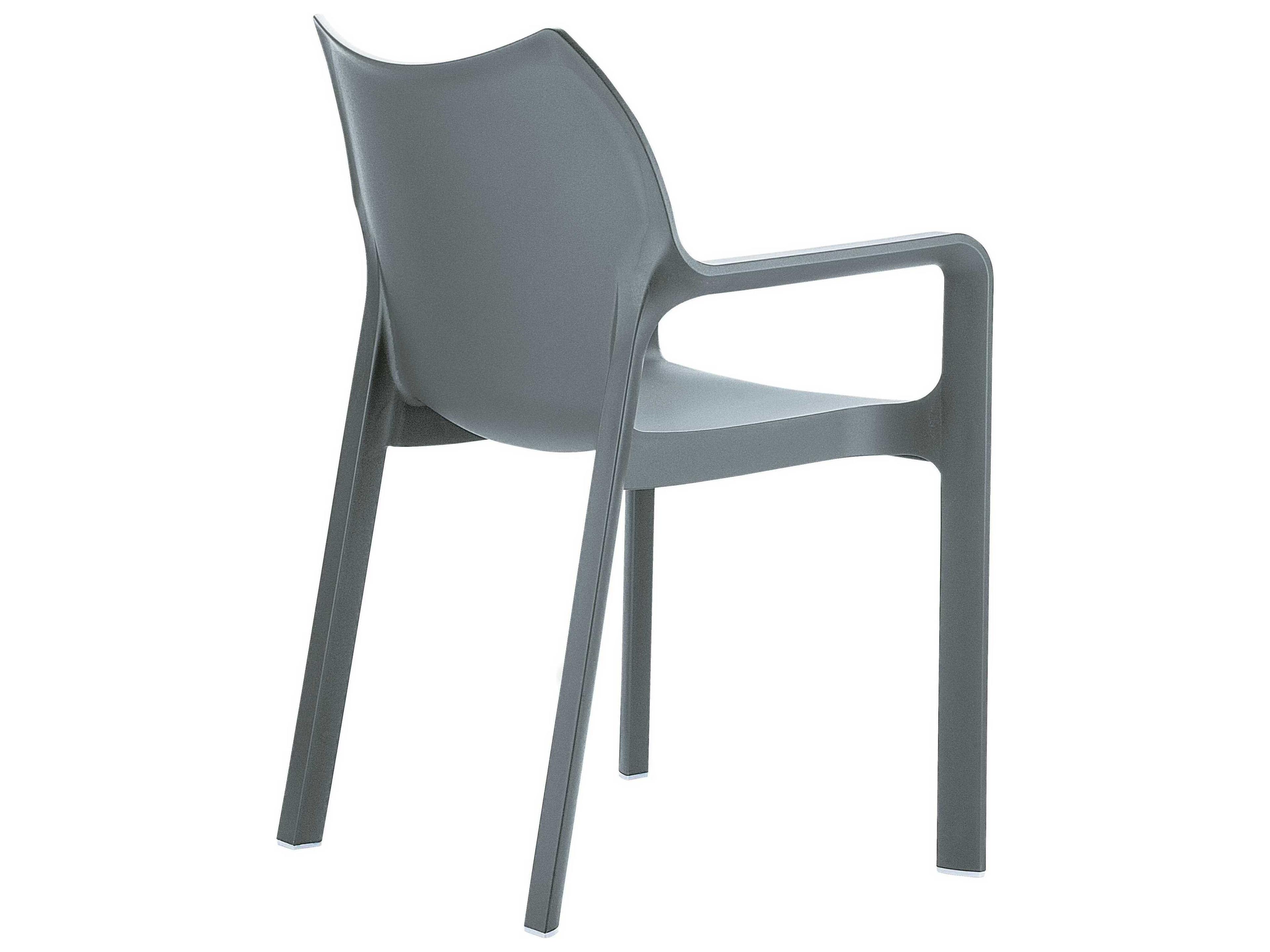 Compamia Diva Dark Gray Resin Dining Chair
