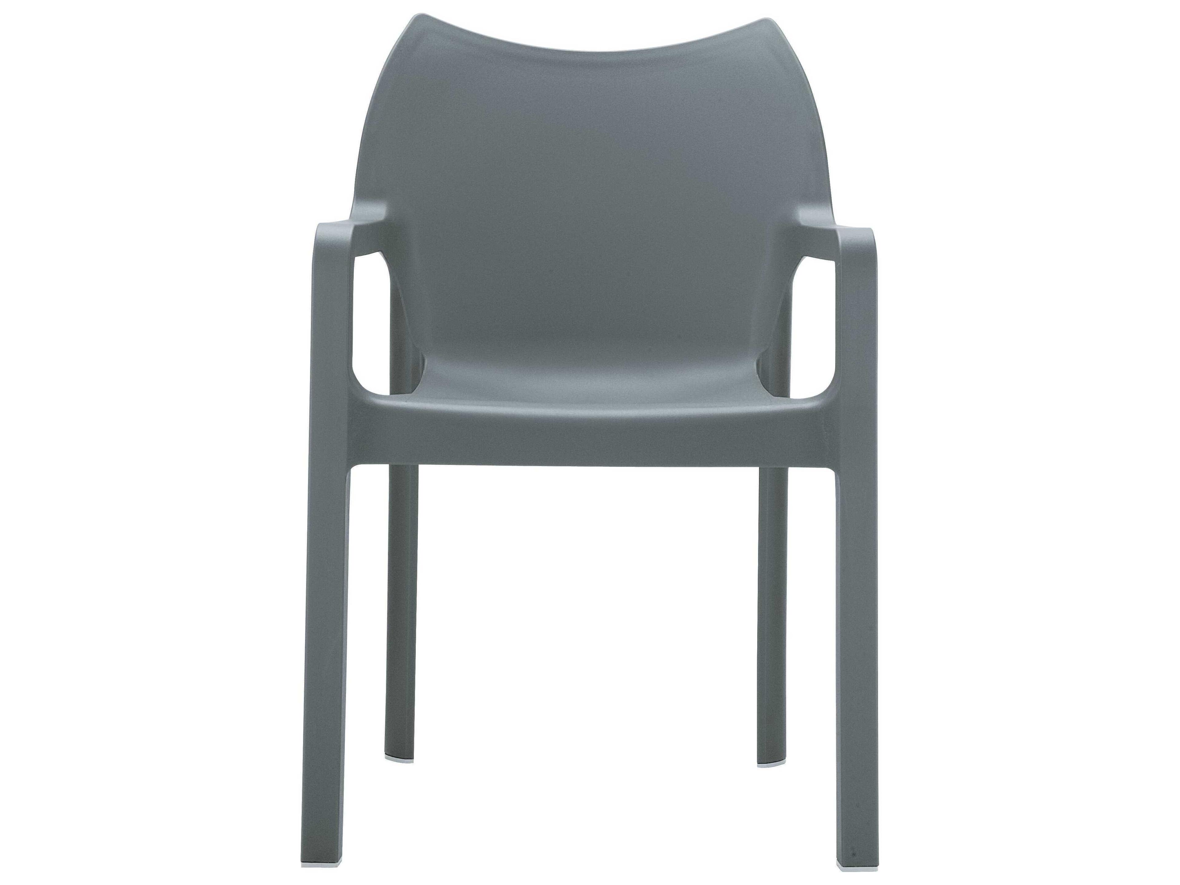 Compamia Diva Dark Gray Resin Dining Chair