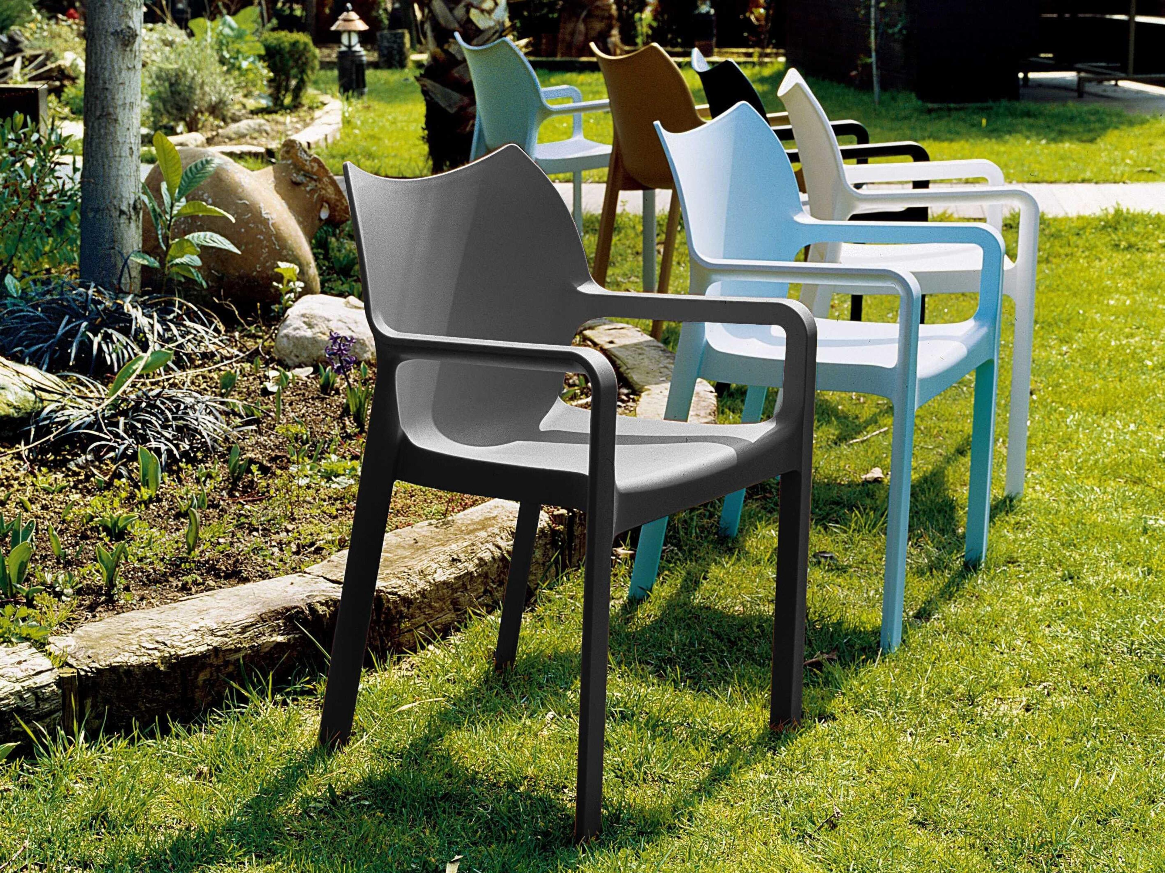 Compamia Diva Dark Gray Resin Dining Chair