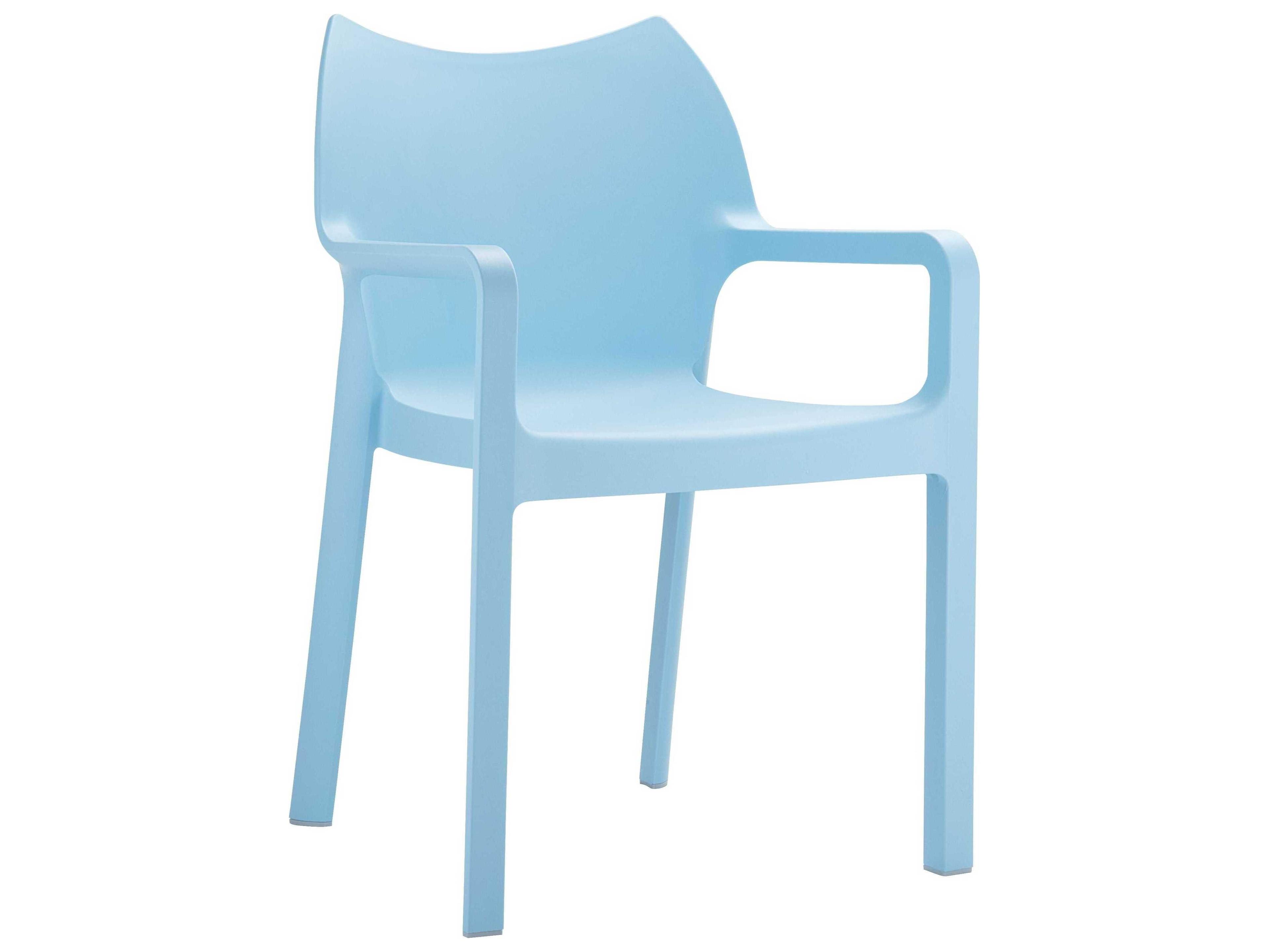 Diva Blue Resin Dining Chair