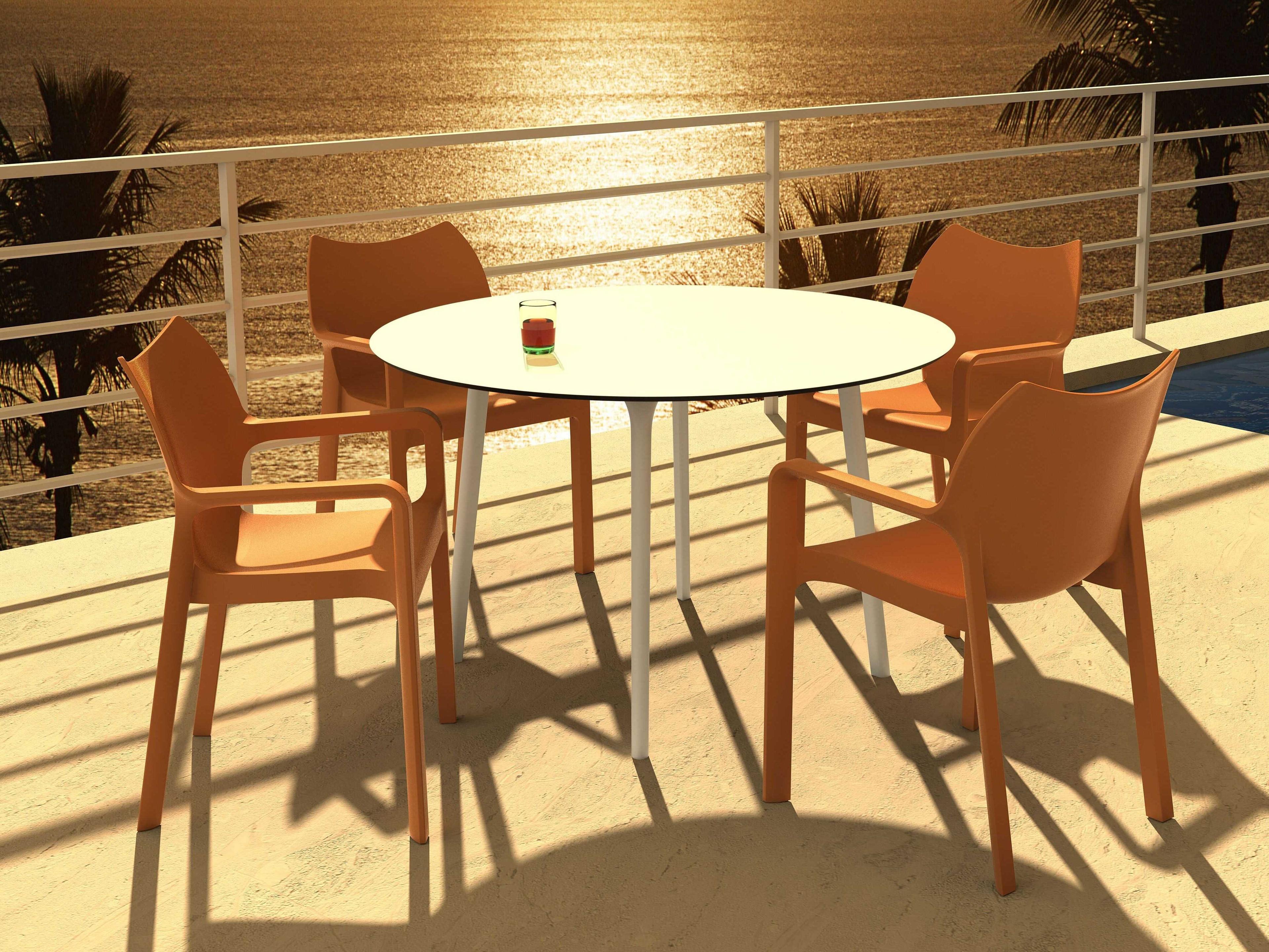 Compamia Diva Orange Resin Dining Chair