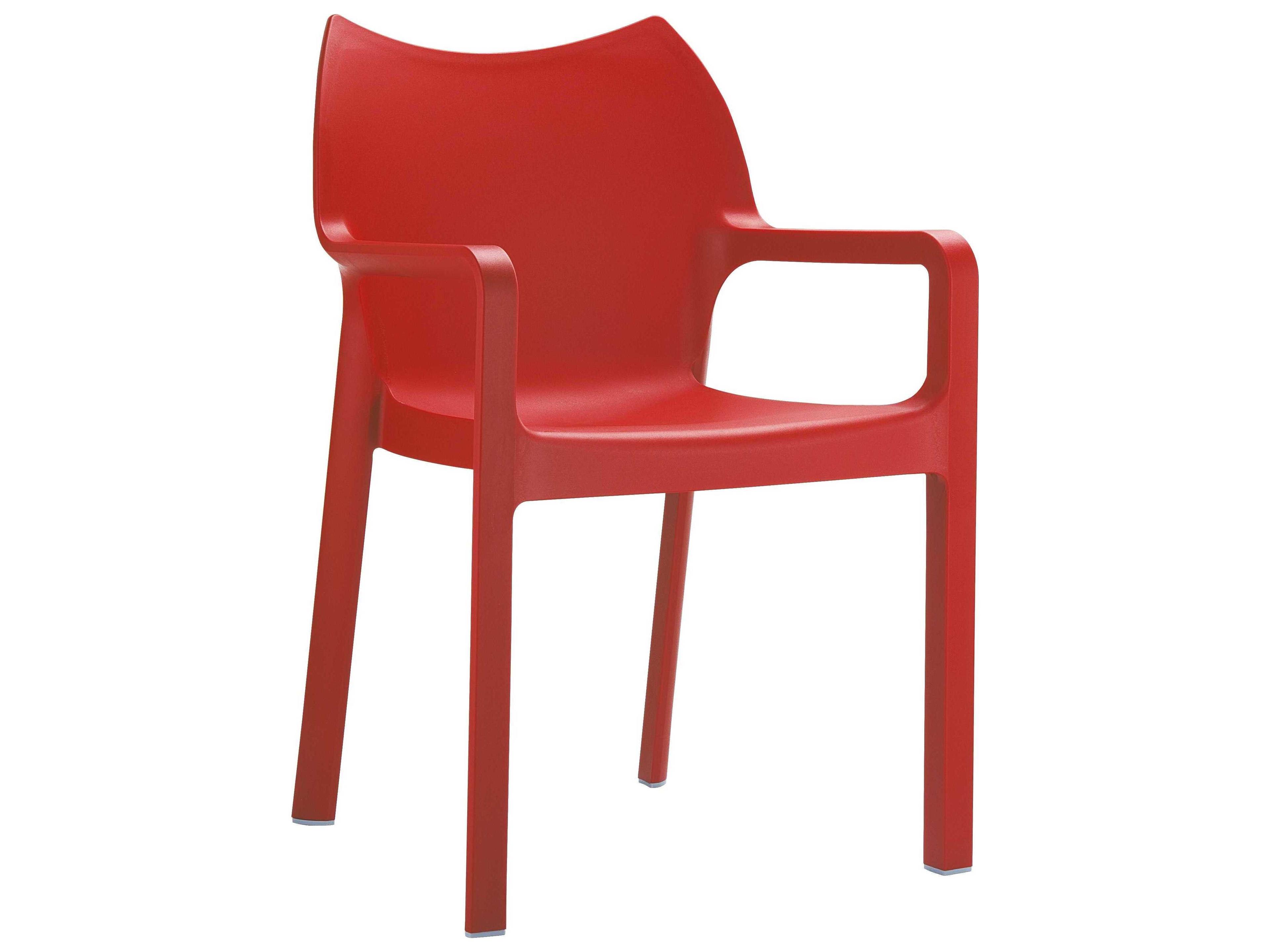 Diva Red Resin Dining Chair
