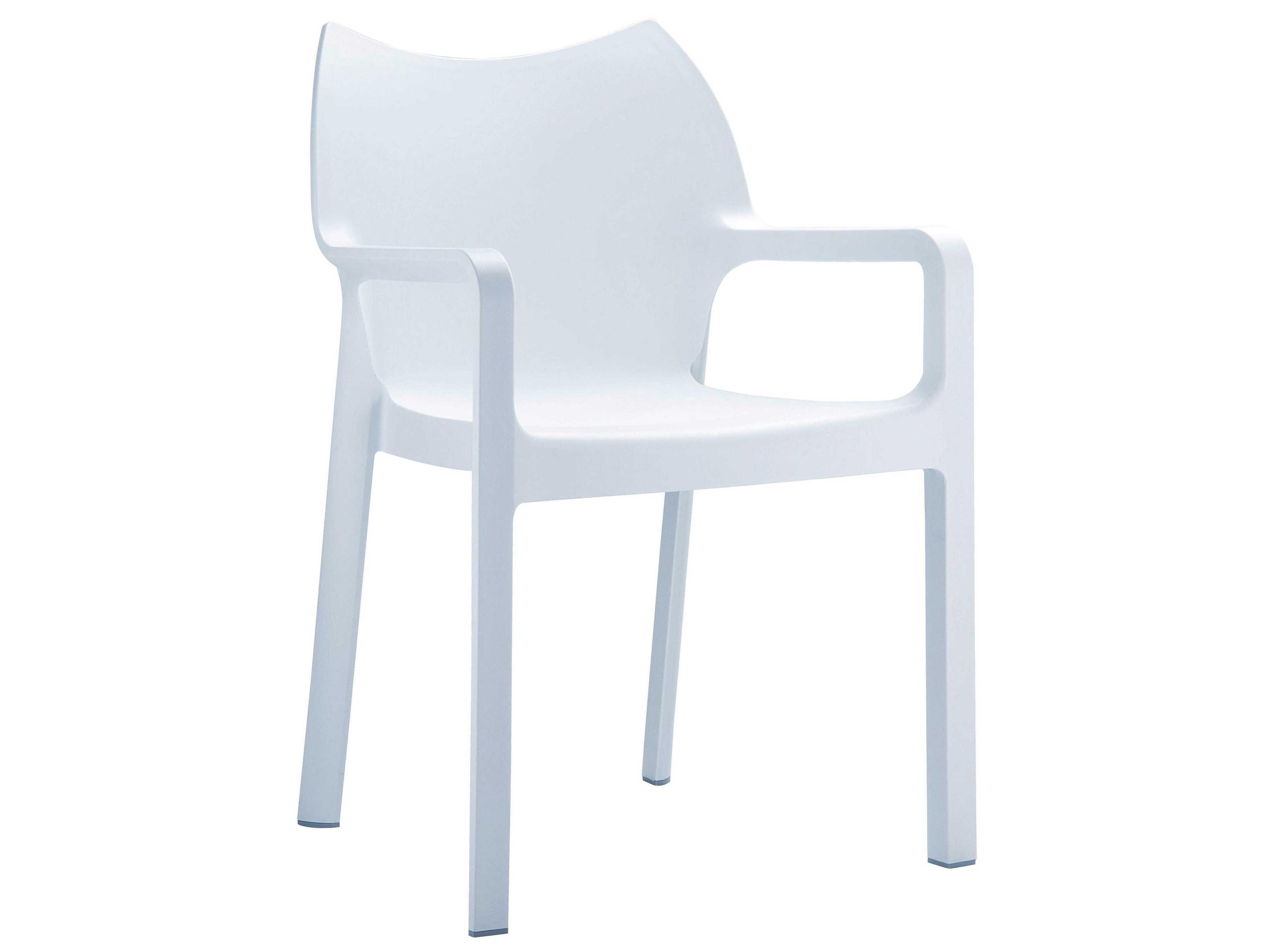 Diva White Resin Dining Chair
