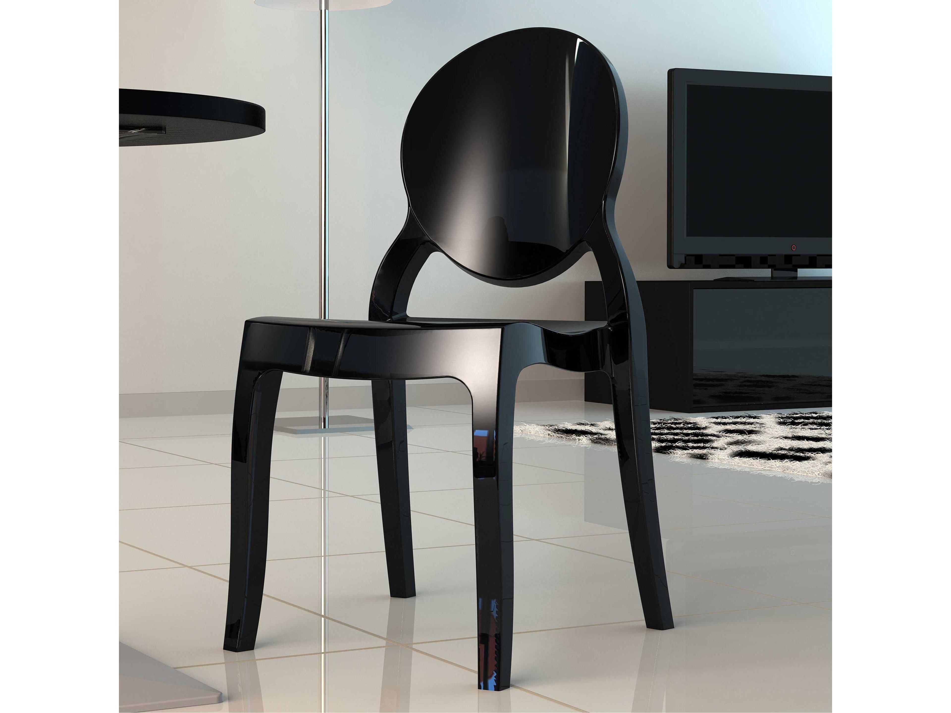 Compamia Elizabeth Glossy Black Dining Chair