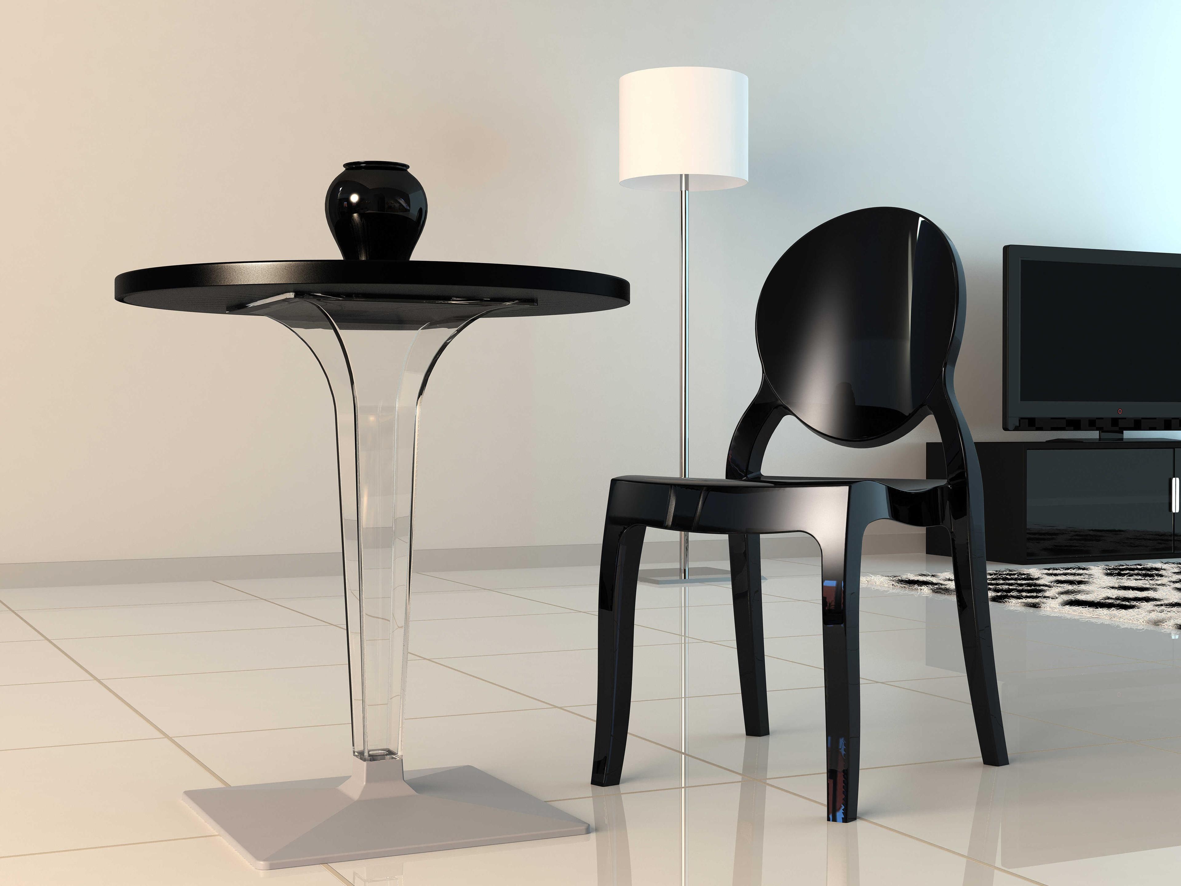 Compamia Elizabeth Glossy Black Dining Chair
