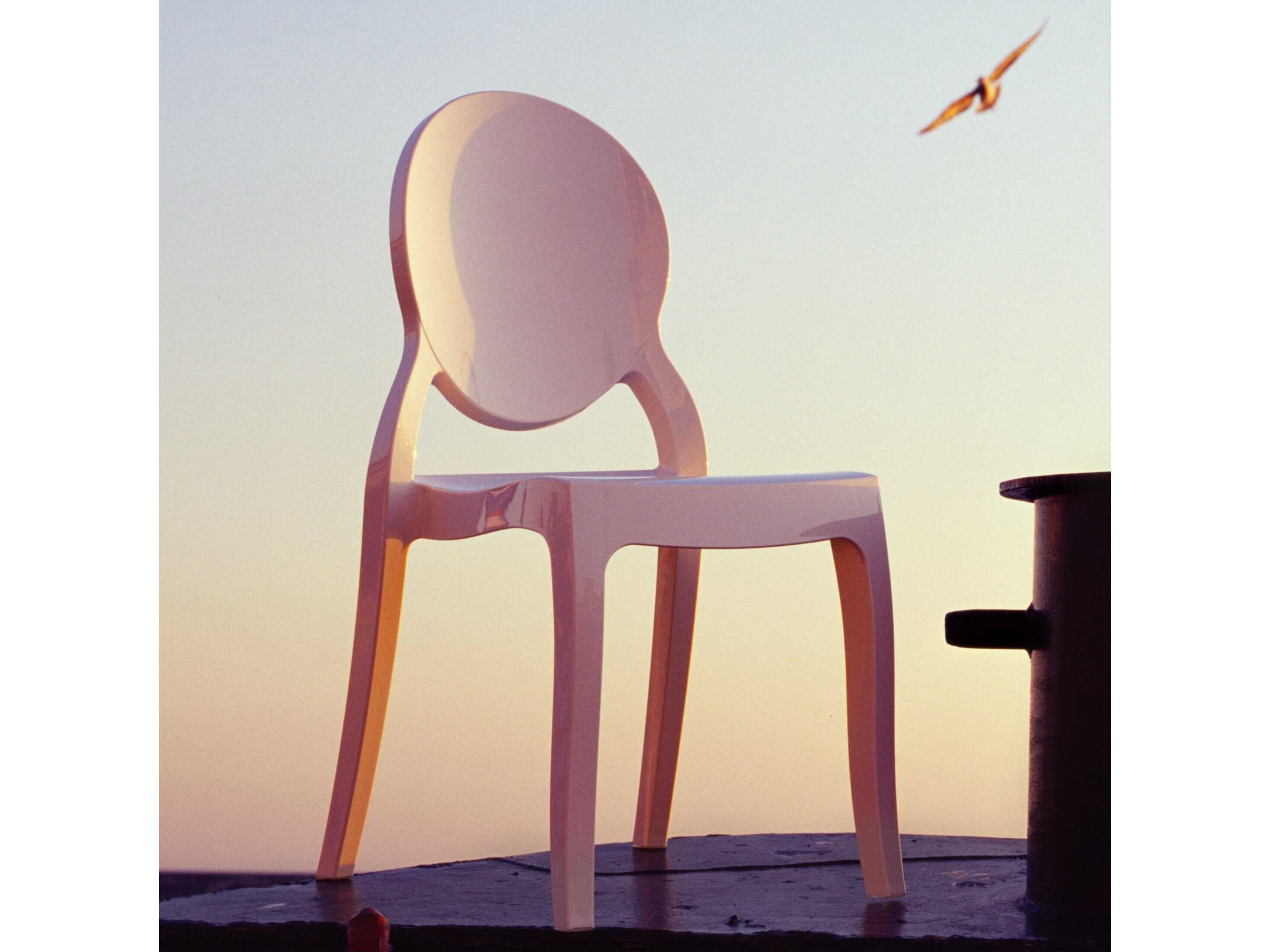 Compamia Elizabeth Glossy White Dining Chair