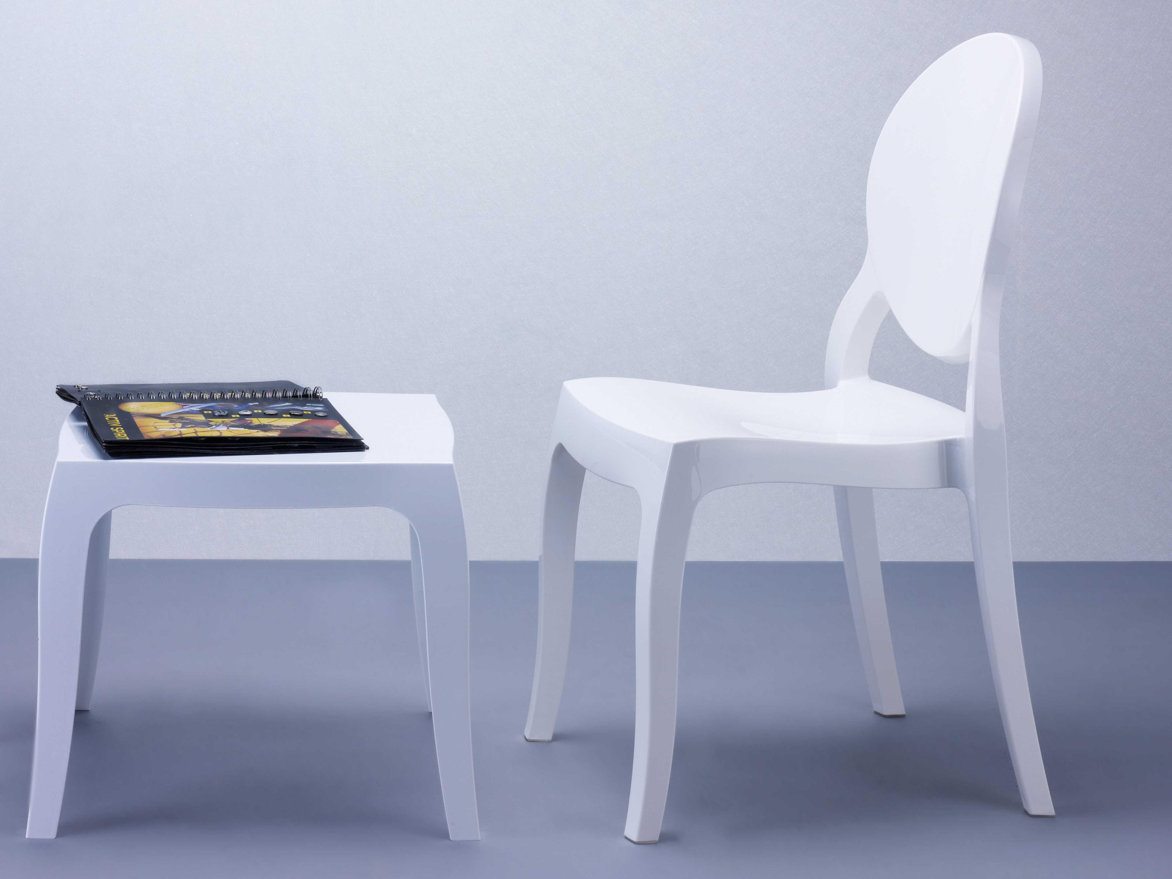 Compamia Elizabeth Glossy White Dining Chair