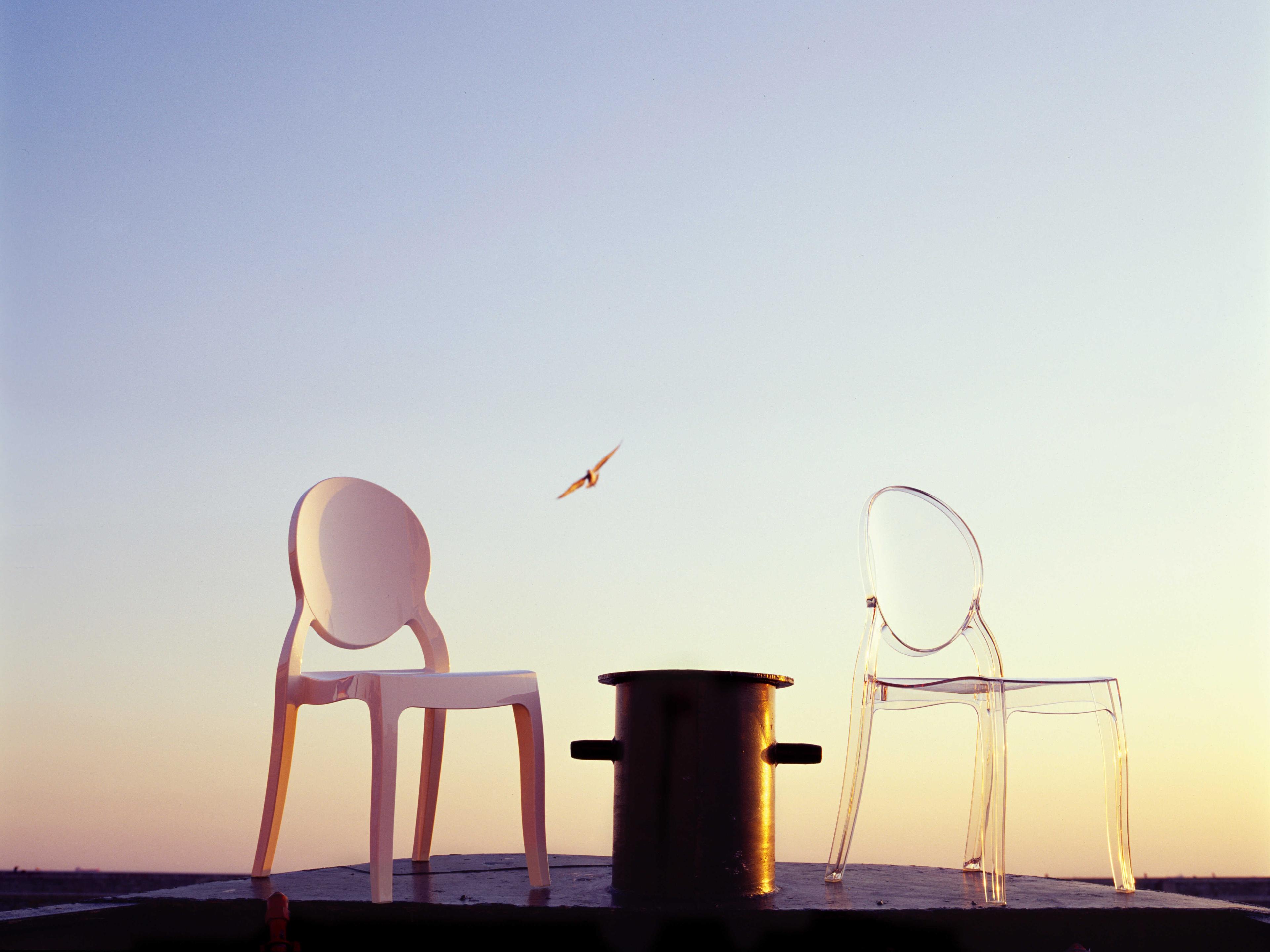 Compamia Elizabeth Glossy White Dining Chair