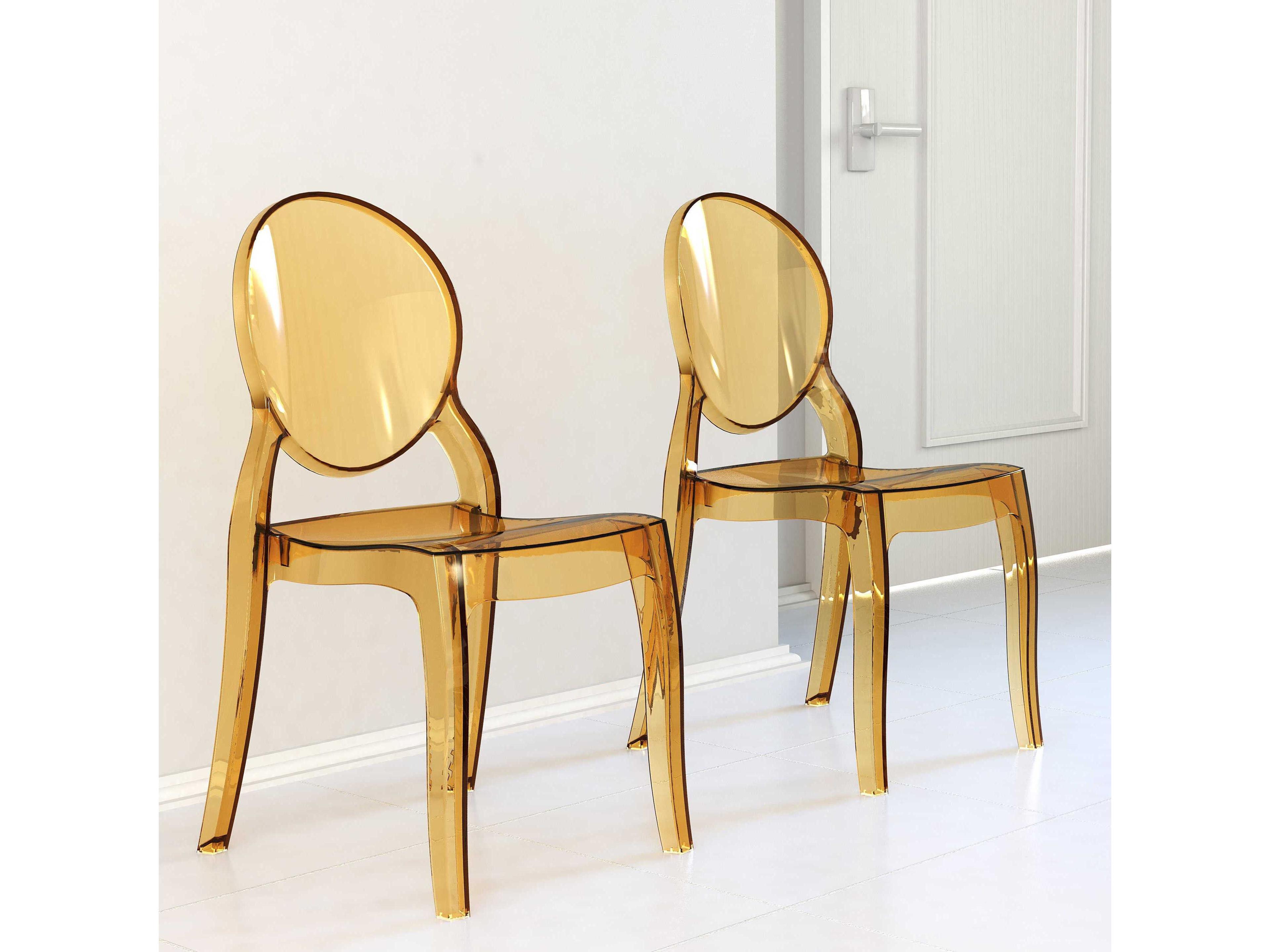 Compamia Elizabeth Transparent Amber Dining Chair