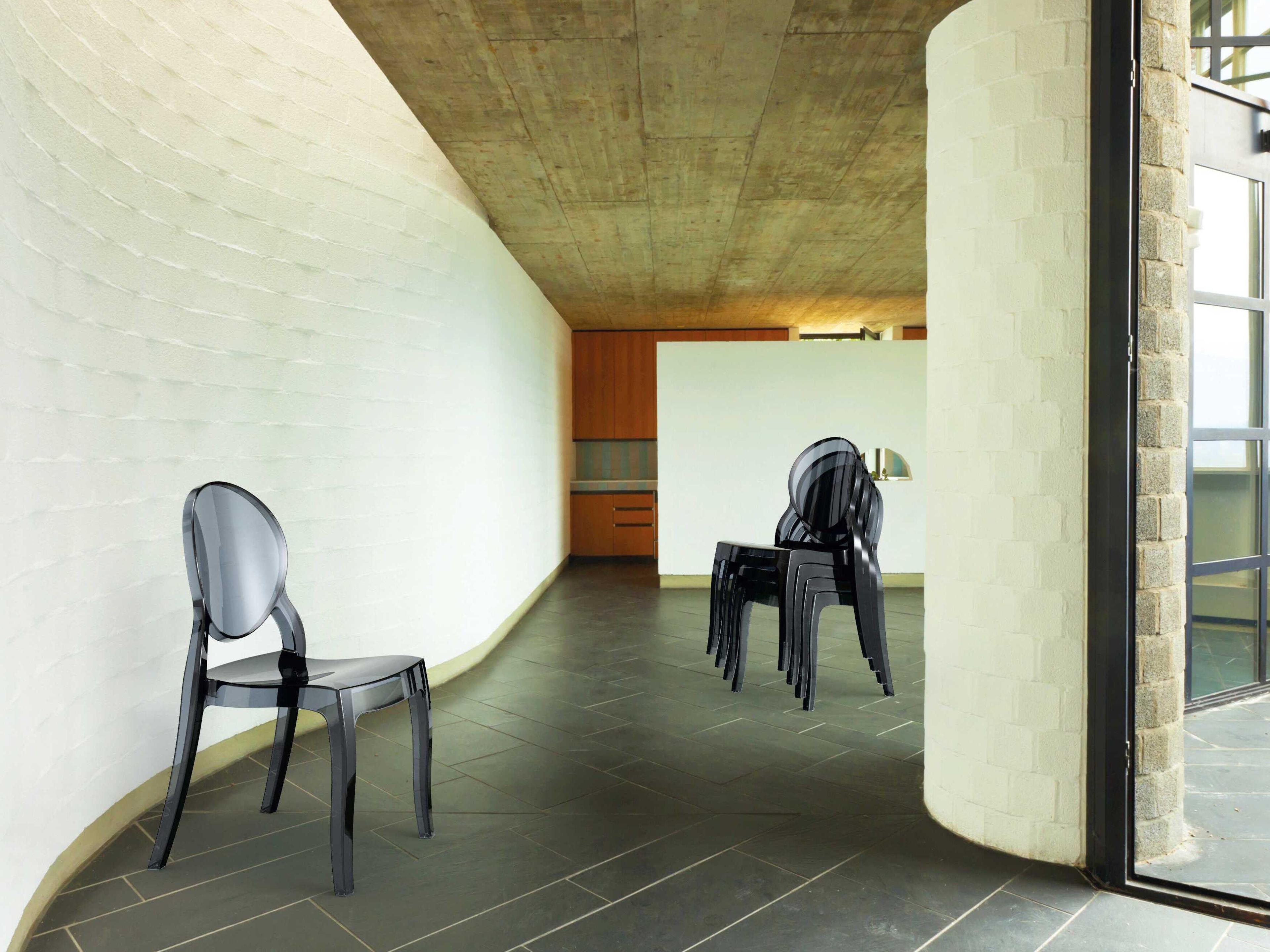 Compamia Elizabeth Transparent Black Dining Chair