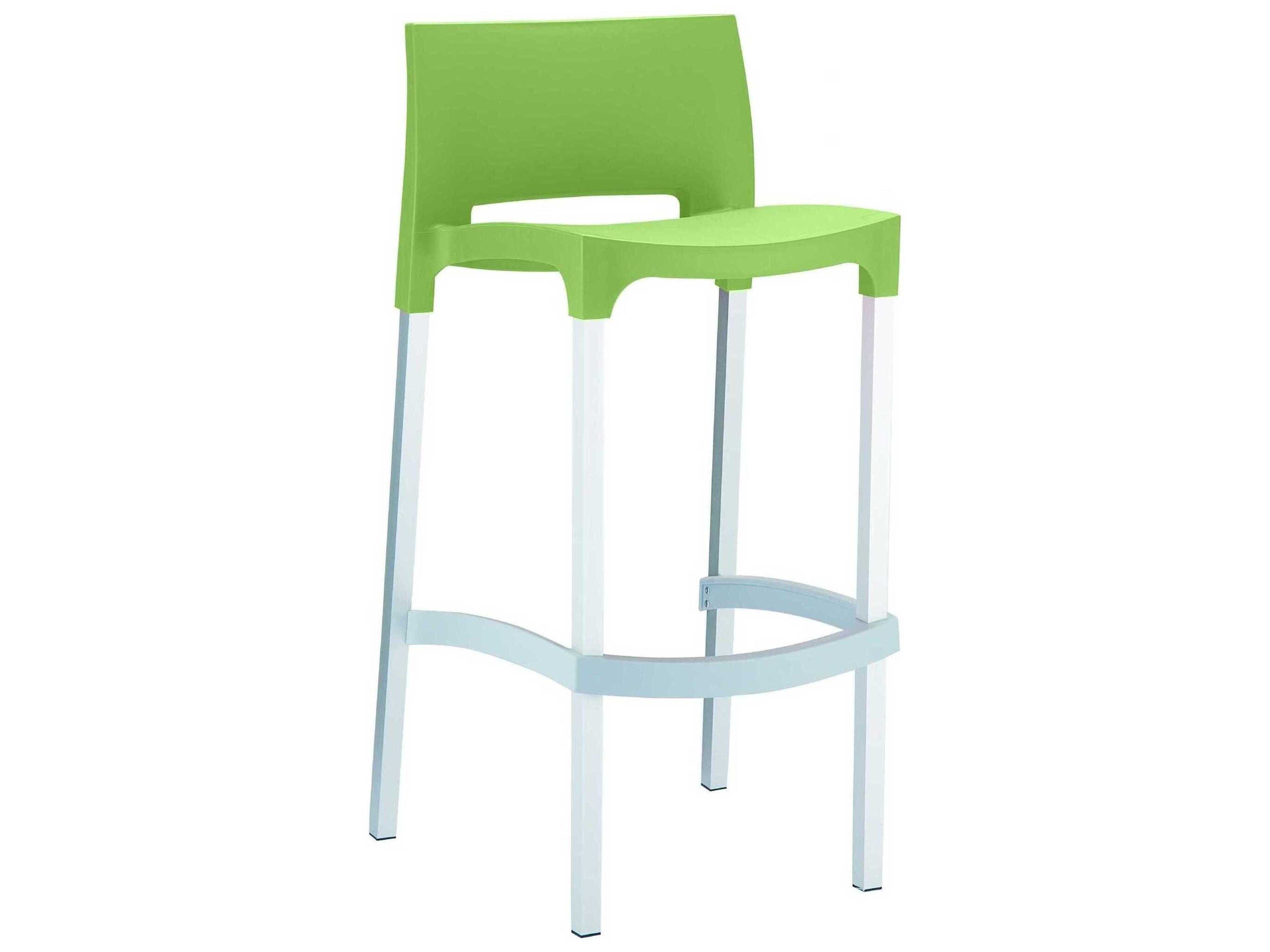 Gio Apple Green Aluminum Resin Bar Stool